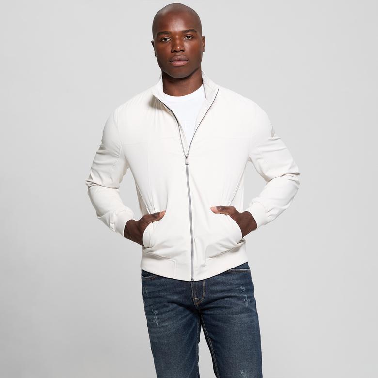 Guess Stretch Packable Bom Recycled Nylonetch Diamond Erkek Bej Ceket