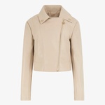 Guess Clemence Pu Leatherzy Matt Faux Leather Kadın Krem Ceket