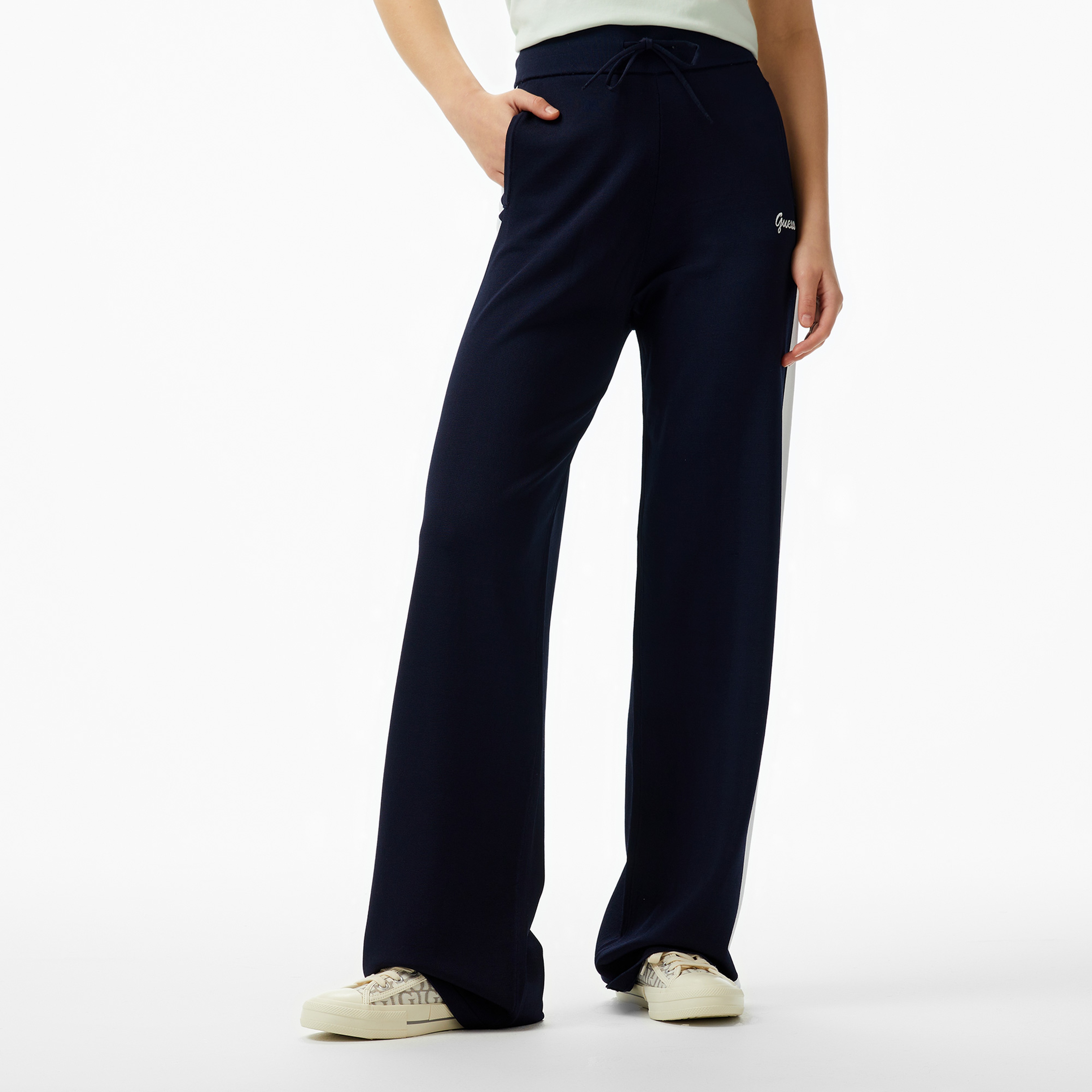 Guess Viscose Nylonra Yarn Kadın Lacivert Eşofman Altı