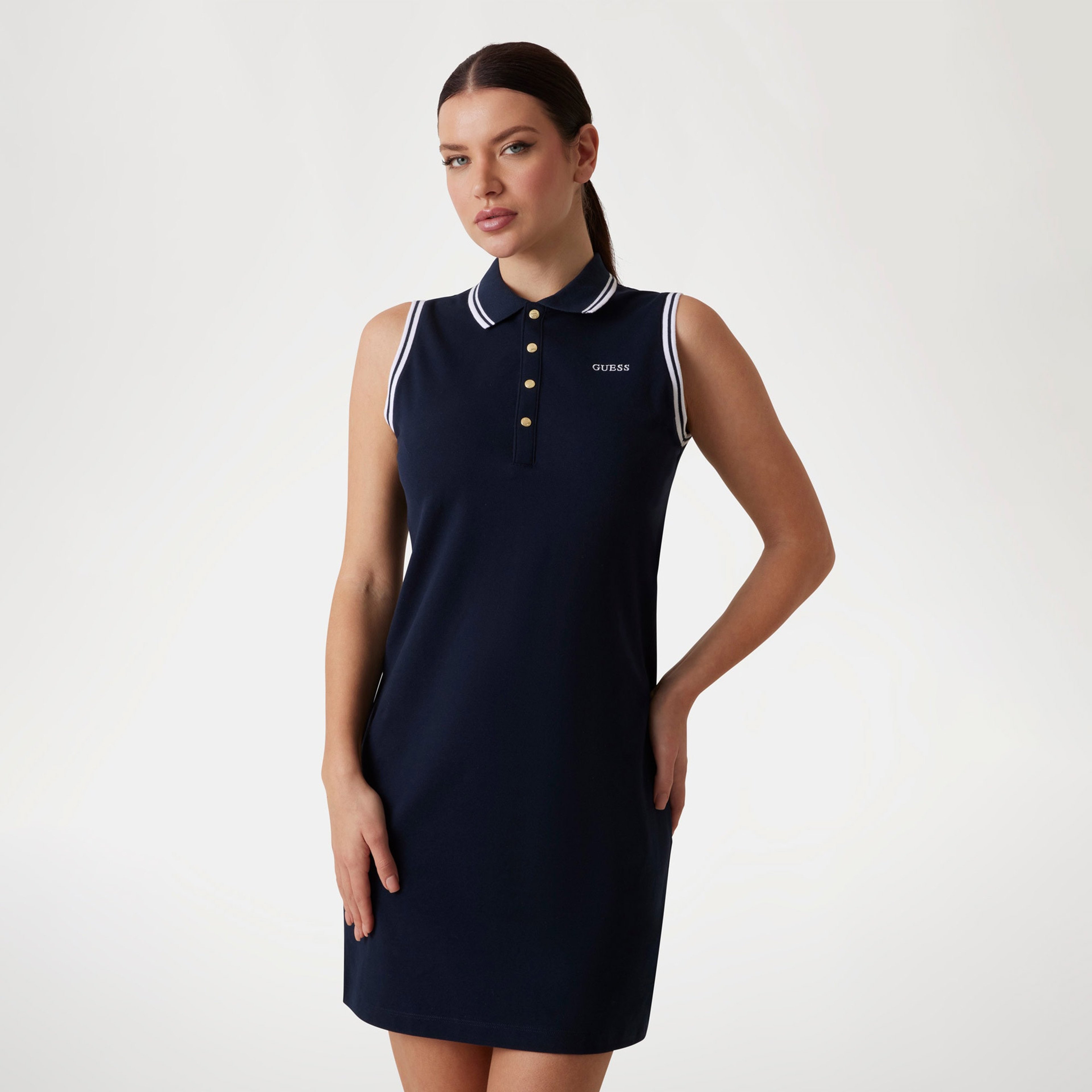 Guess Amaryllis Short Dres  Kadın Lacivert Elbise