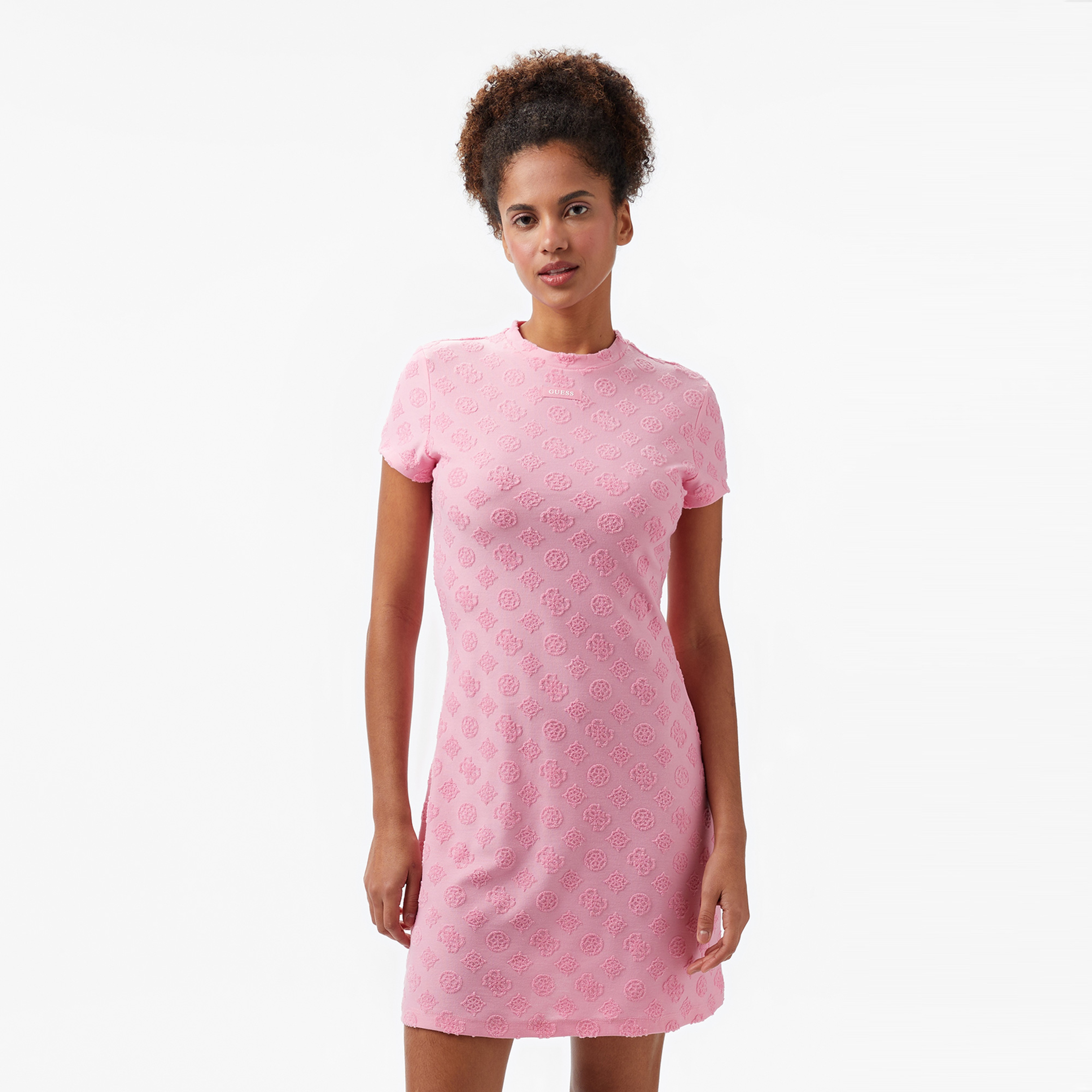 Guess Peony Jacquard Dress  Kadın Renkli Elbise