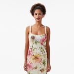 Guess Fleur Straps Midi Dr  Kadın Renkli Elbise