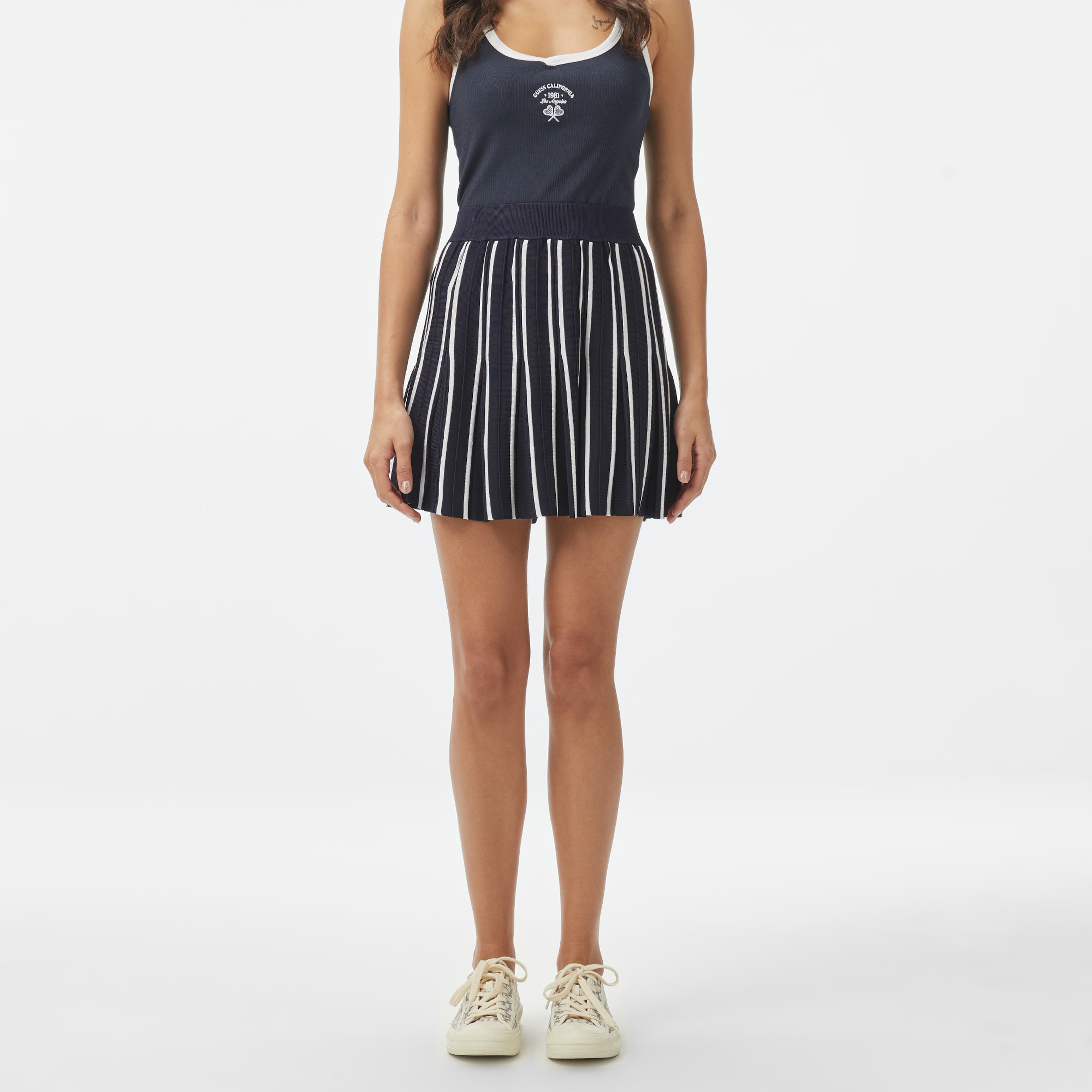 Guess Sweater Skirt Kadın Lacivert Etek