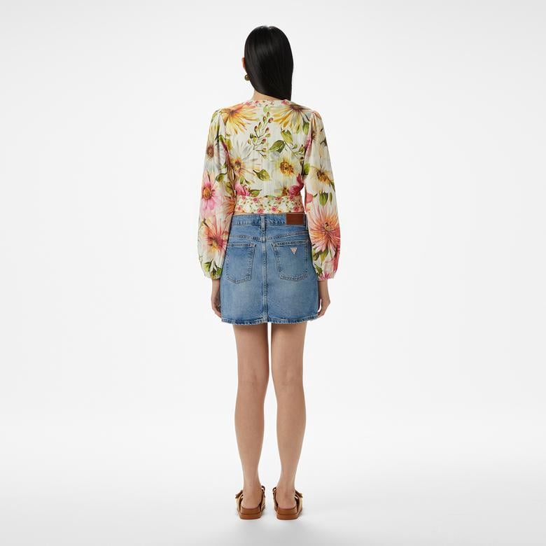 Guess Kadın Mavi Etek