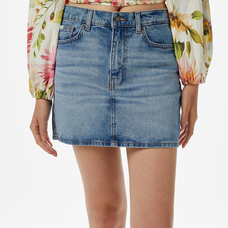 Guess Kadın Mavi Etek