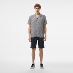 Guess Ss Bowling Aop Shirt  Erkek Siyah Gömlek