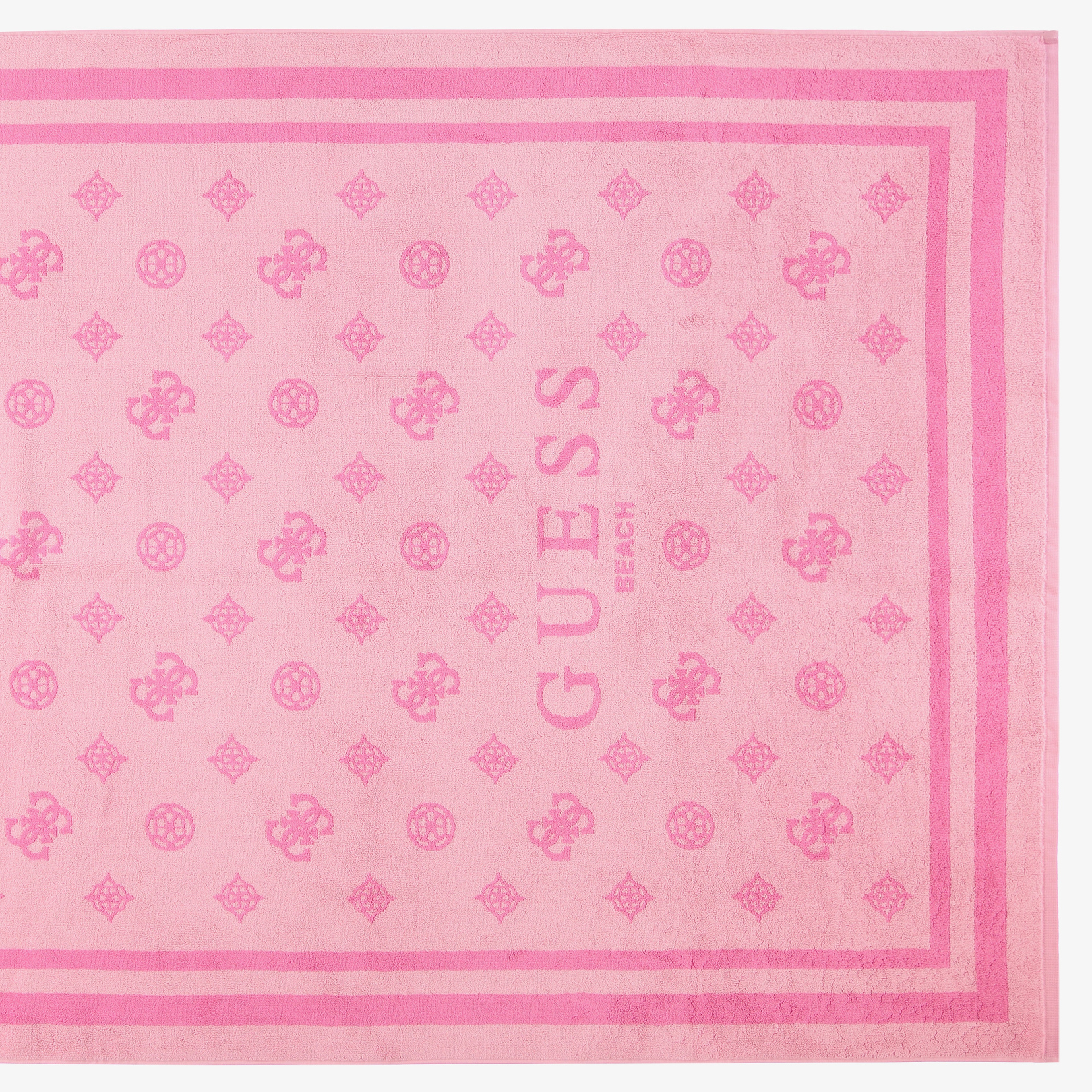 Guess Towel Jacquard Lux Sponge Unisex Mavi Plaj Havlusu