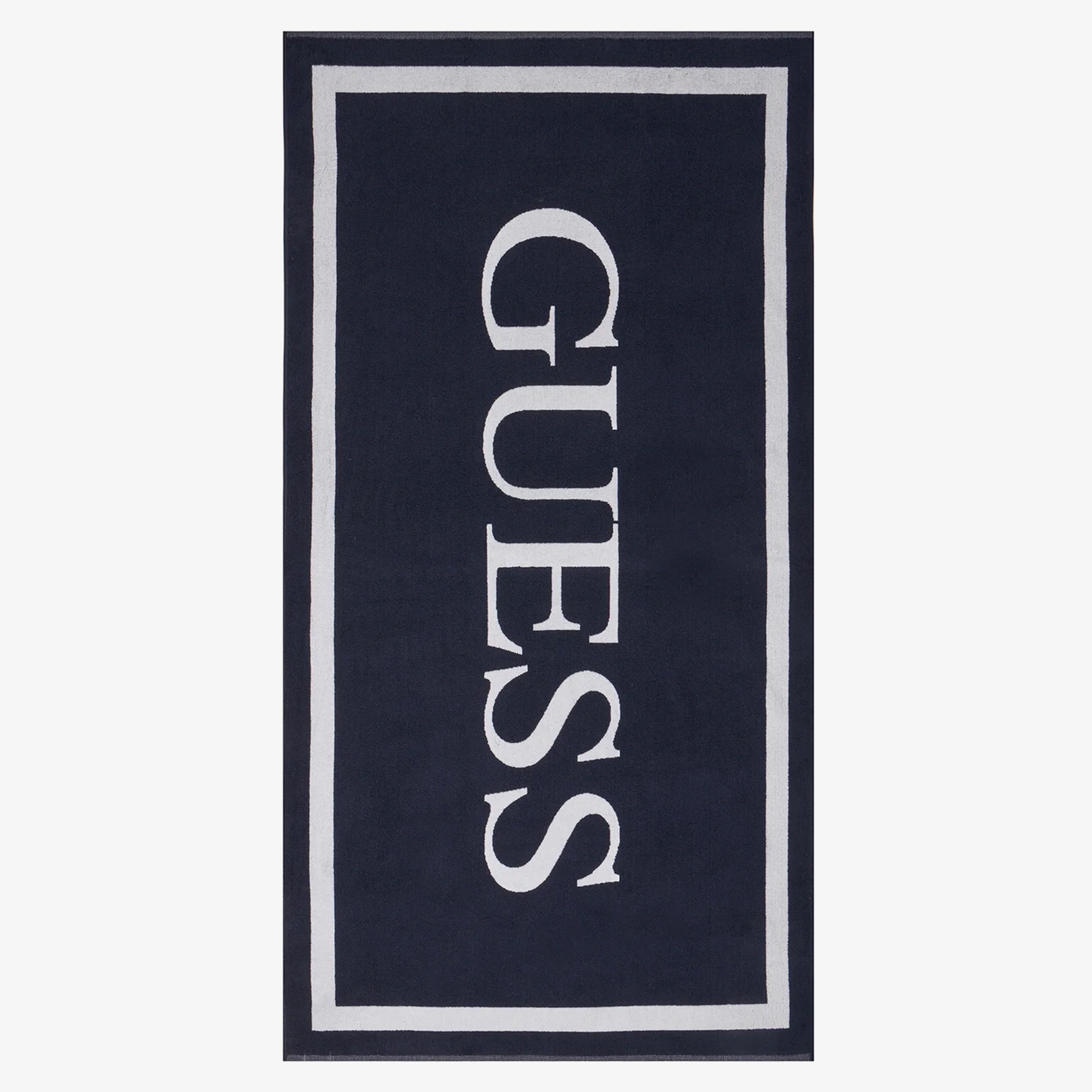 Guess Towel Jacquard Guess Unisex Lacivert Plaj Havlusu