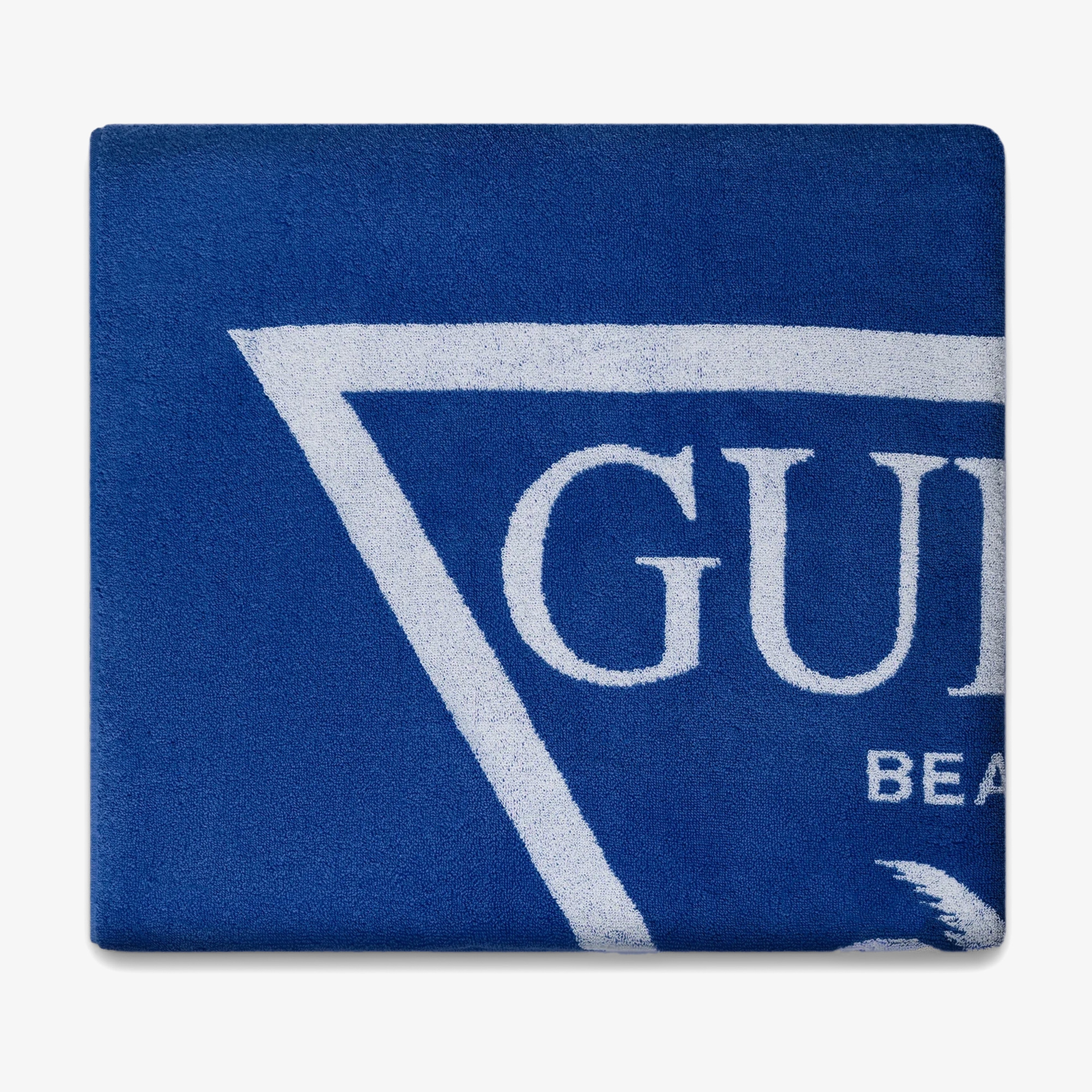 Guess Jacq Palm Triangle L Unisex Mavi Plaj Havlusu