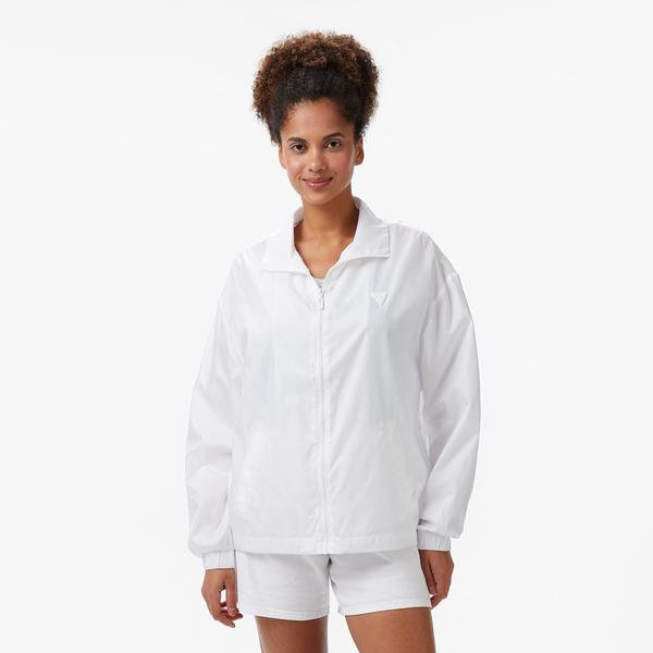 Guess 4G Logo Windbreaker  Kadın Beyaz Rüzgarlık