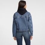 Guess Oversize Trucker Eco Recy Riverside Indi Kadın Mavi Ceket