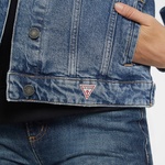 Guess Oversize Trucker Eco Recy Riverside Indi Kadın Mavi Ceket