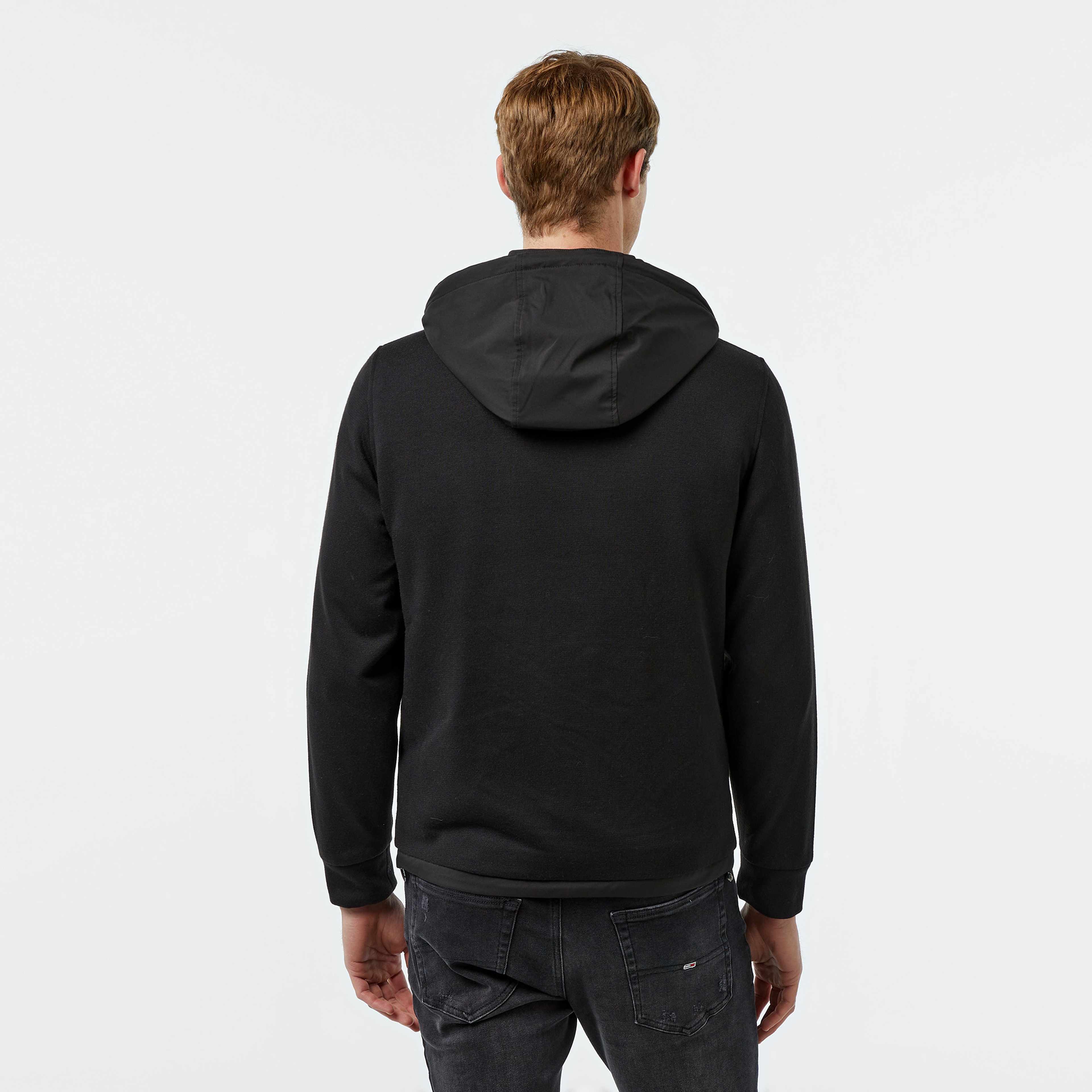 Guess Knitted Windbreaker Warm Touch 186 Erkek Siyah Rüzgarlık