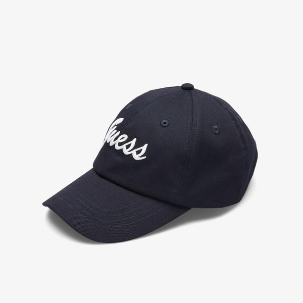 Guess Logo Baseball Diagonal Twill Kadın Lacivert Şapka