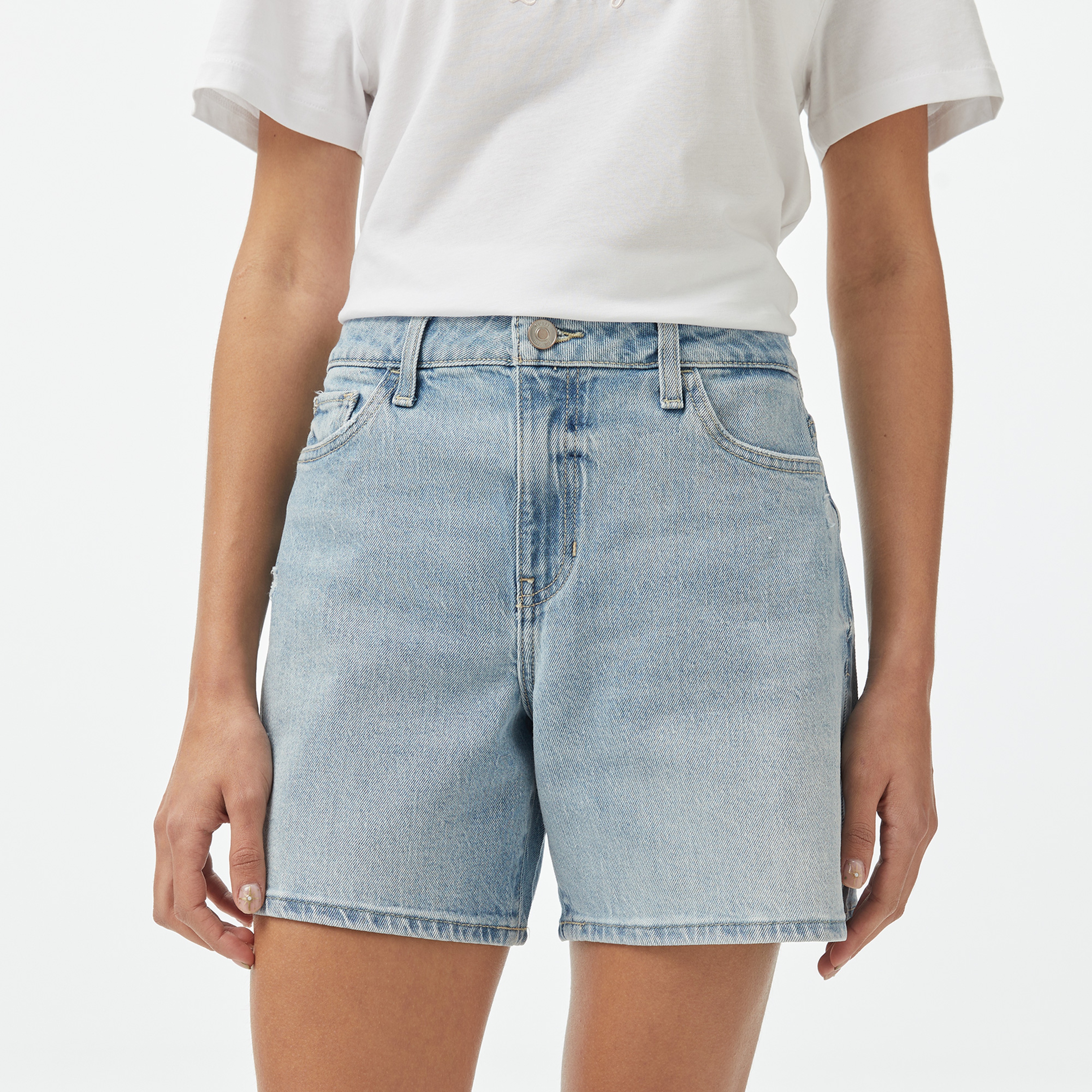 Guess Super Relaxed Eco Libbie Indigo Kadın Mavi Şort