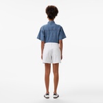 Guess Super Relaxed Short Eco Smokesack Pfd Kadın Beyaz Şort