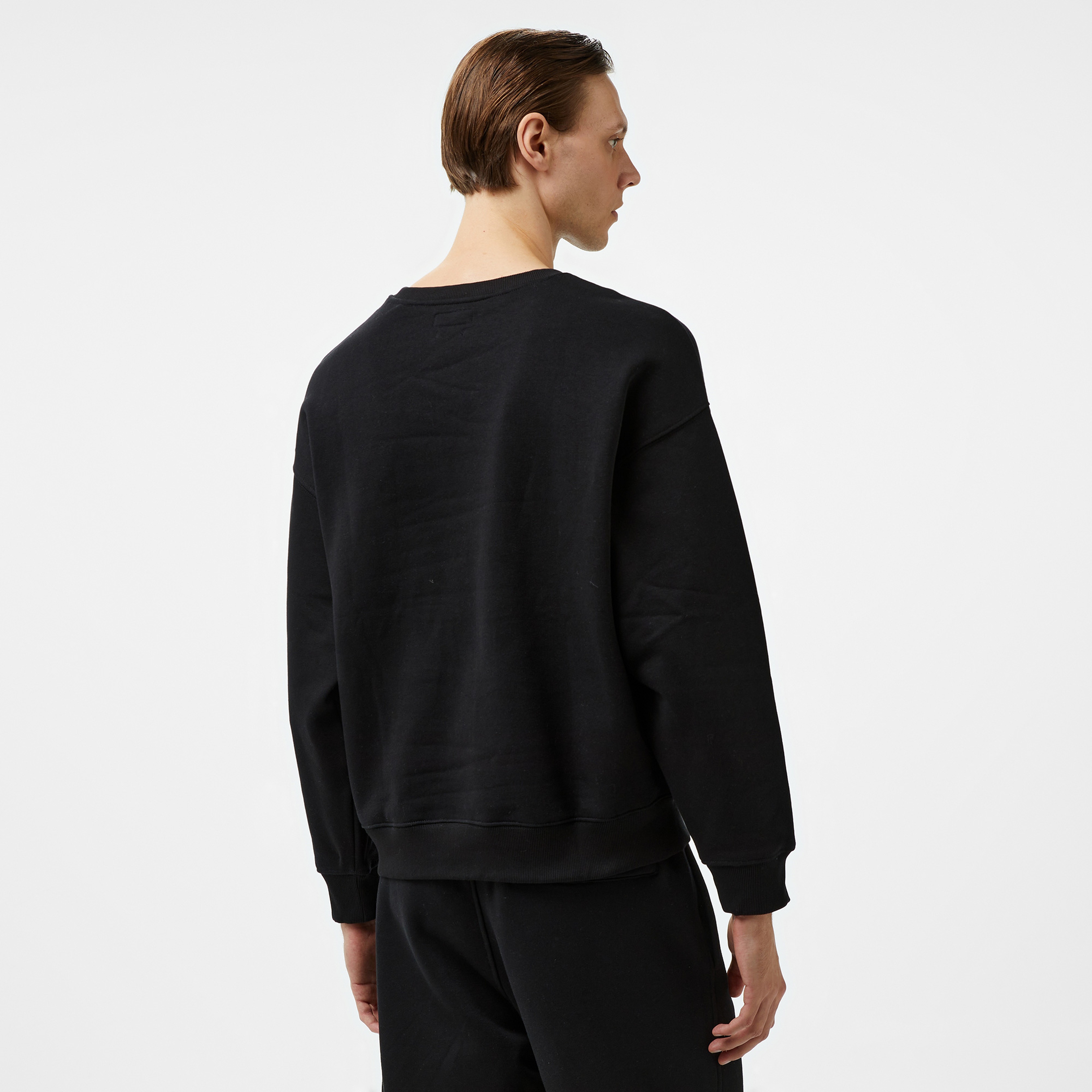 Guess Iconic Tria Organic 365 Erkek Siyah Sweatshirt