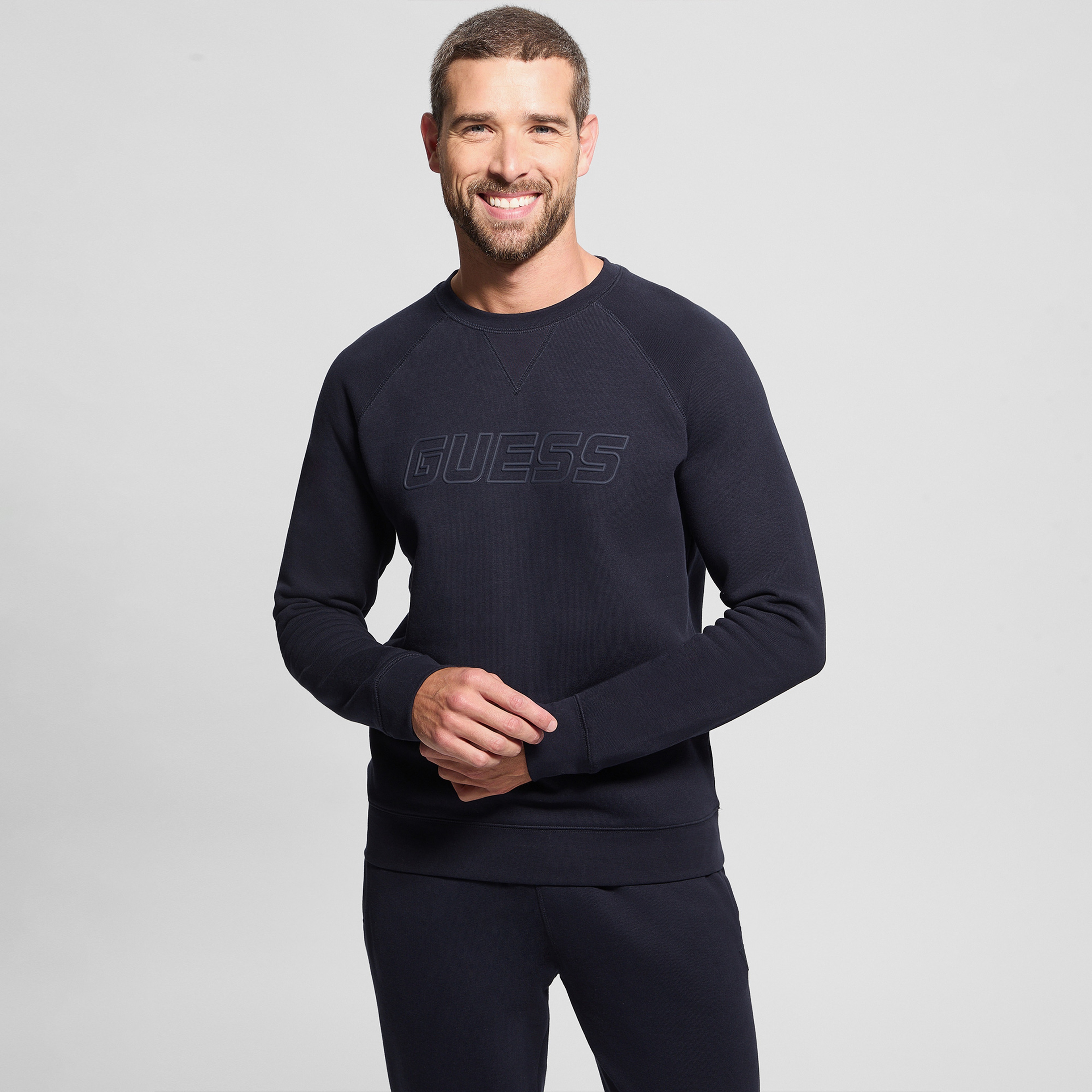 Guess Erkek Lacivert Sweatshirt