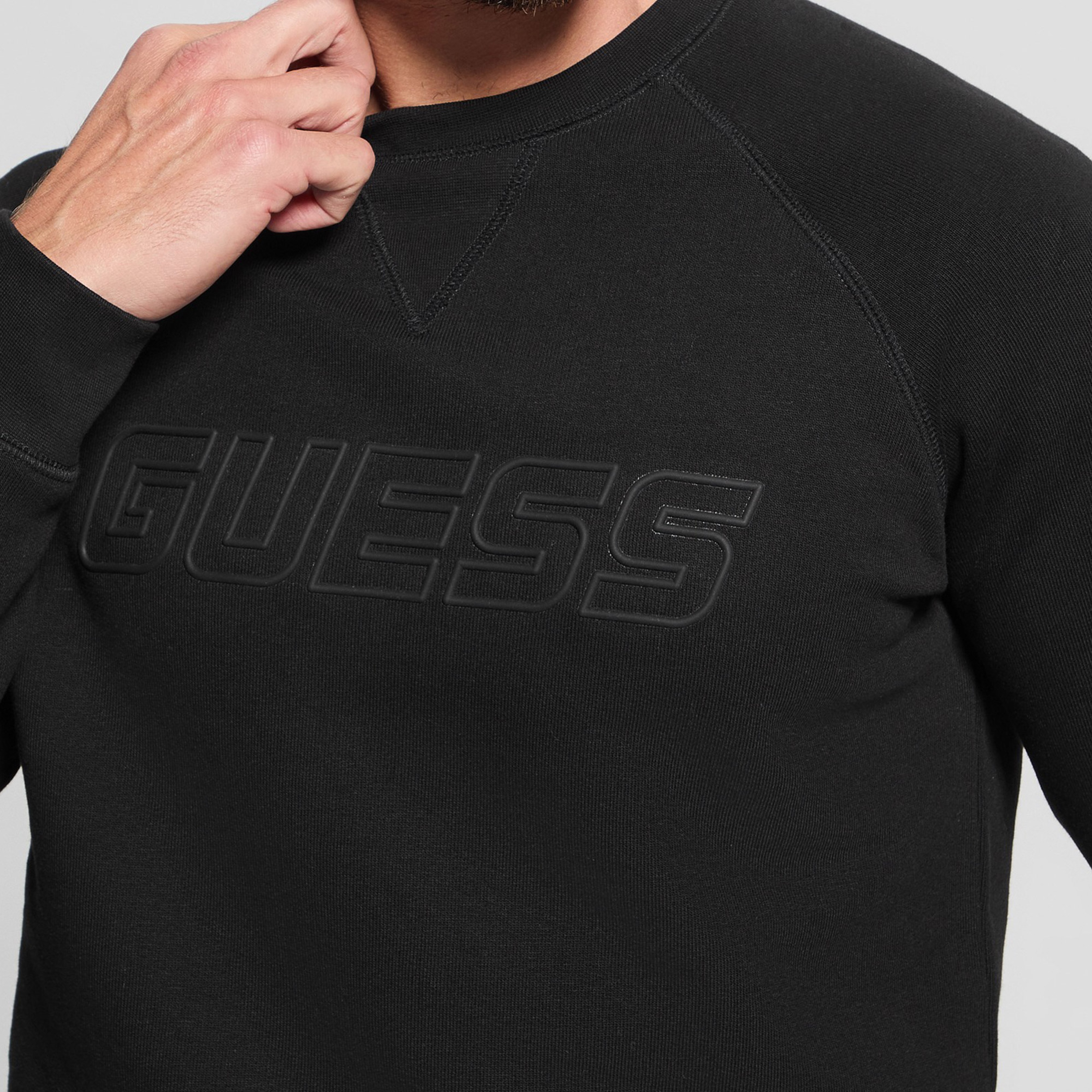 Guess Erkek Siyah Sweatshirt