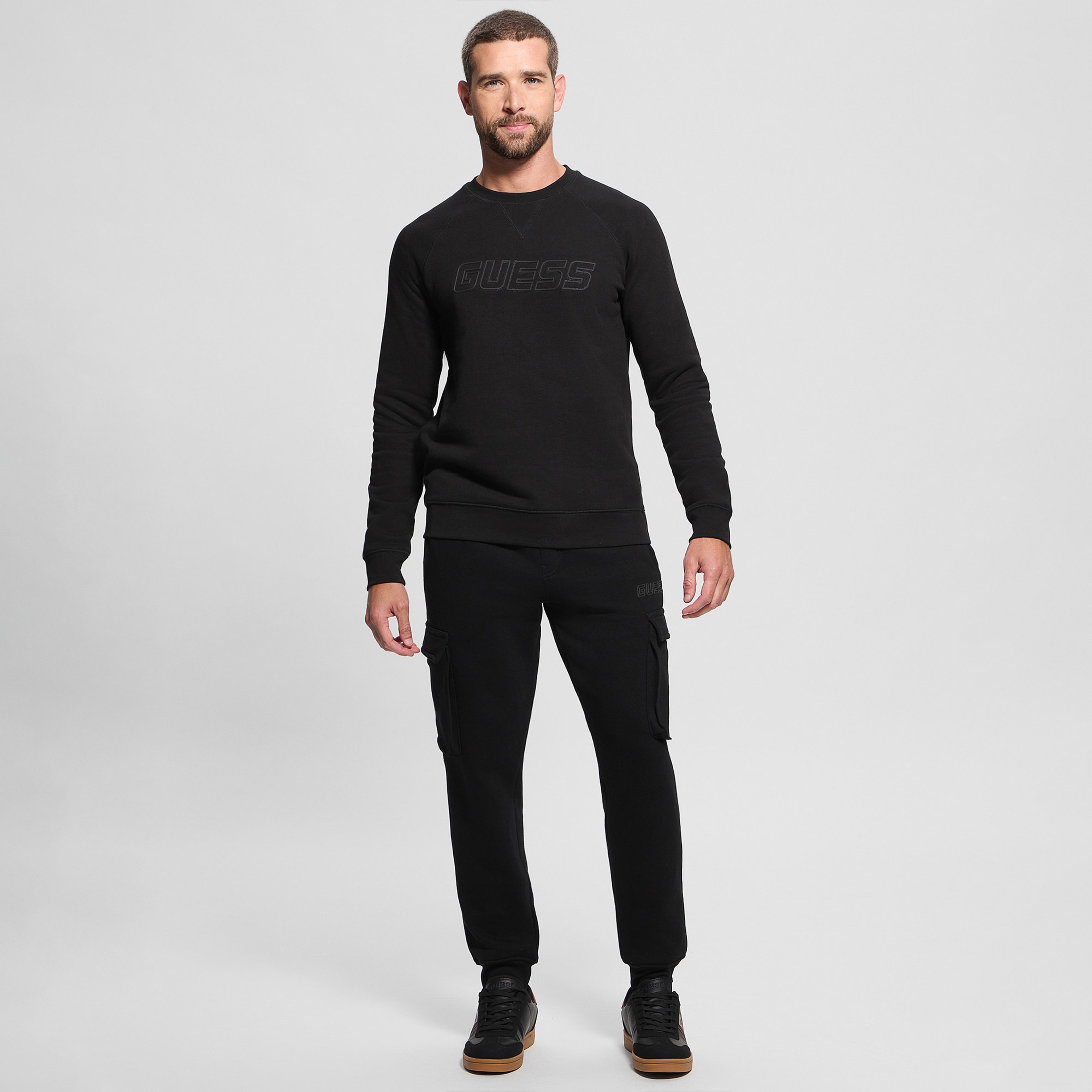 Guess Erkek Siyah Sweatshirt