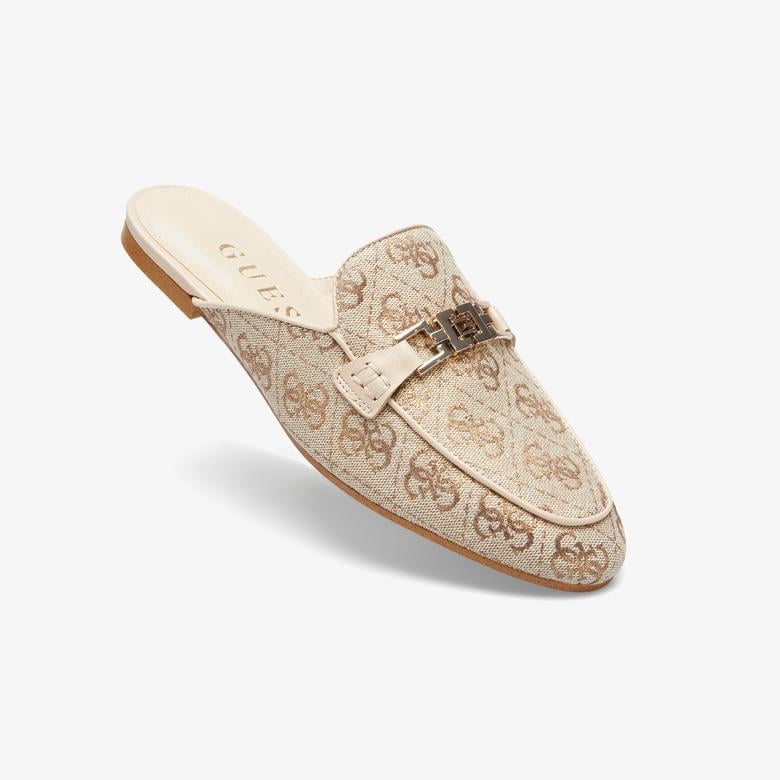 Guess Bommy2 Crackle Pu S019109 Kadın Sarı Terlik