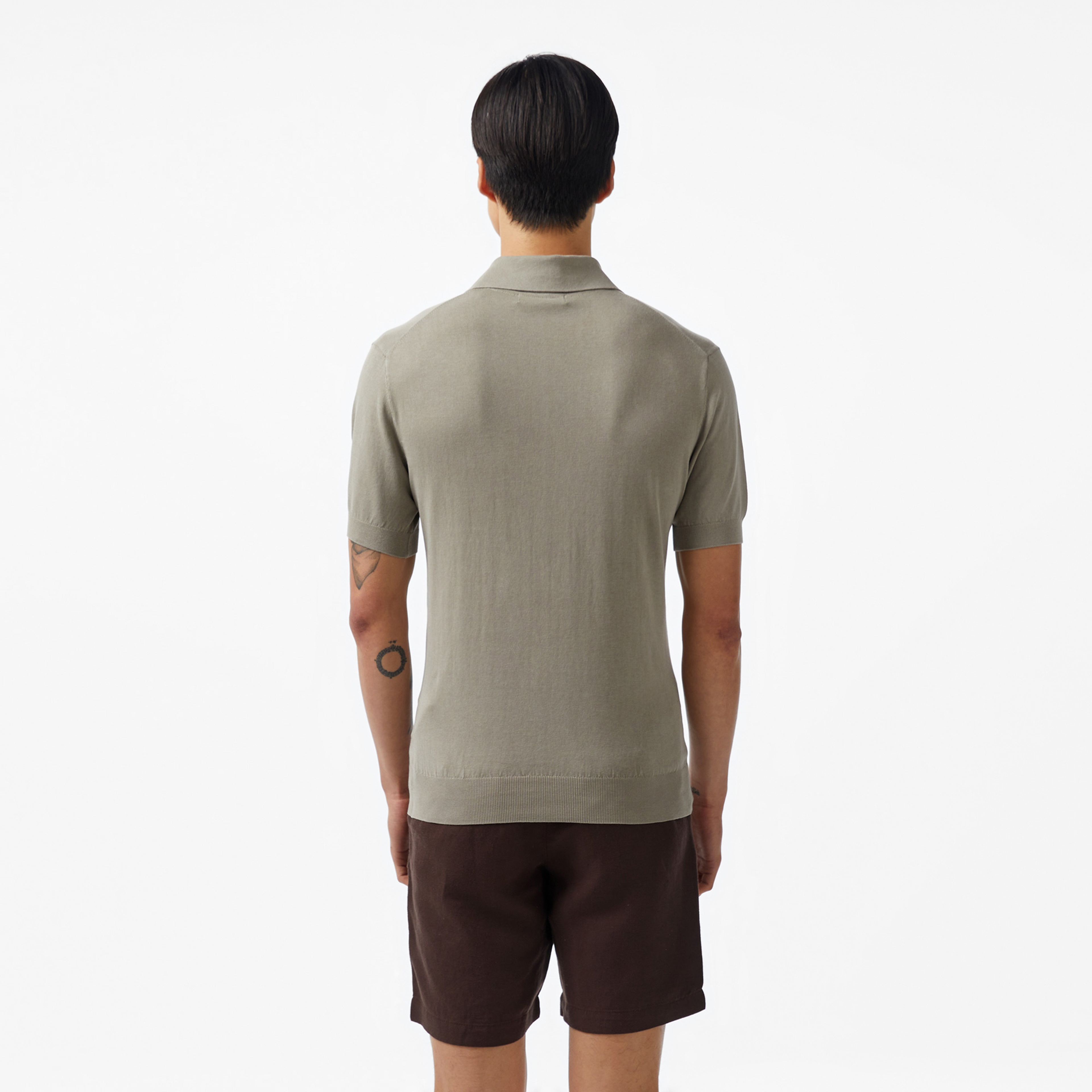 Guess Cree Washed Organic Silk Yarn Erkek Yeşil Triko