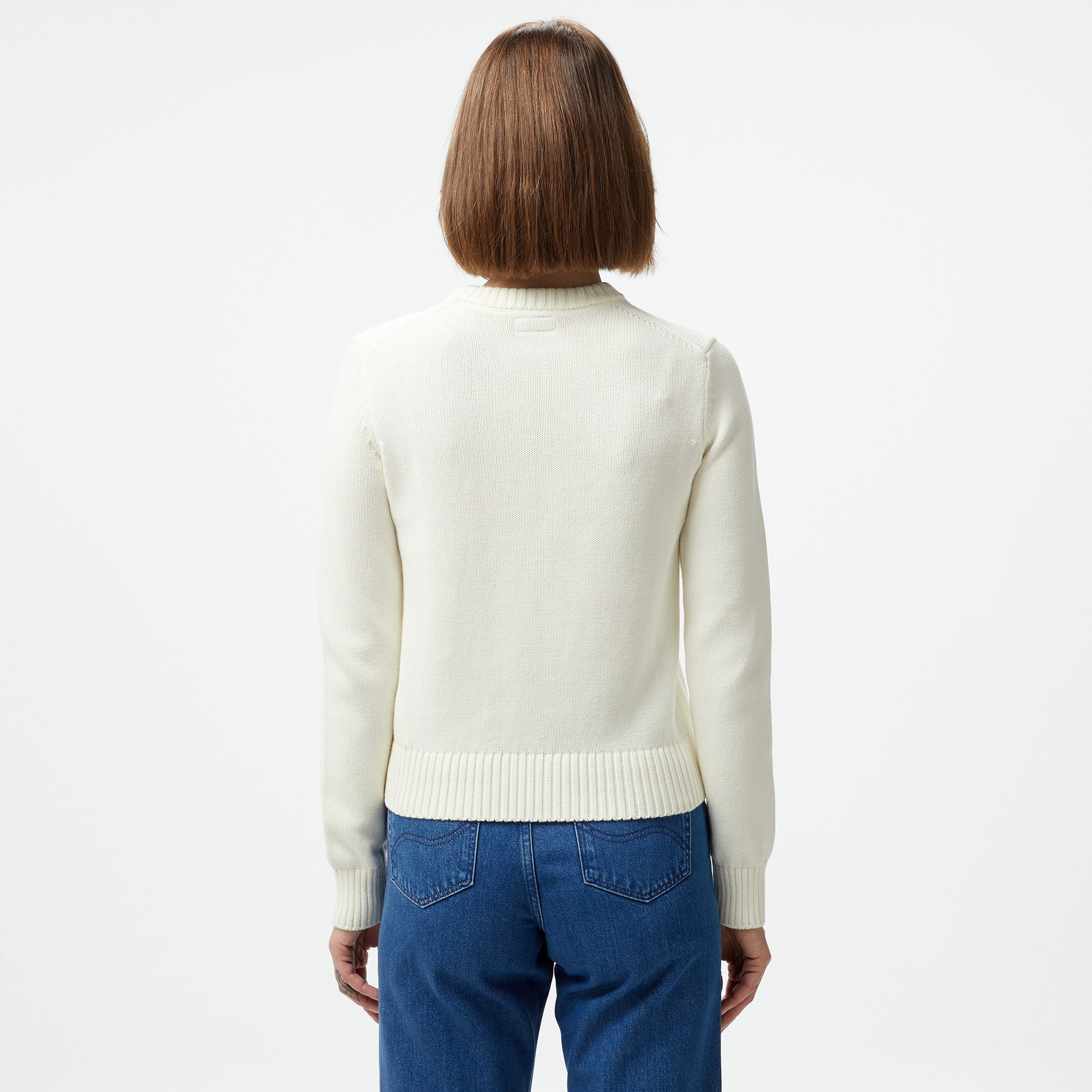 Guess Organic Cotton Genaration Yarn Kadın Beyaz Triko