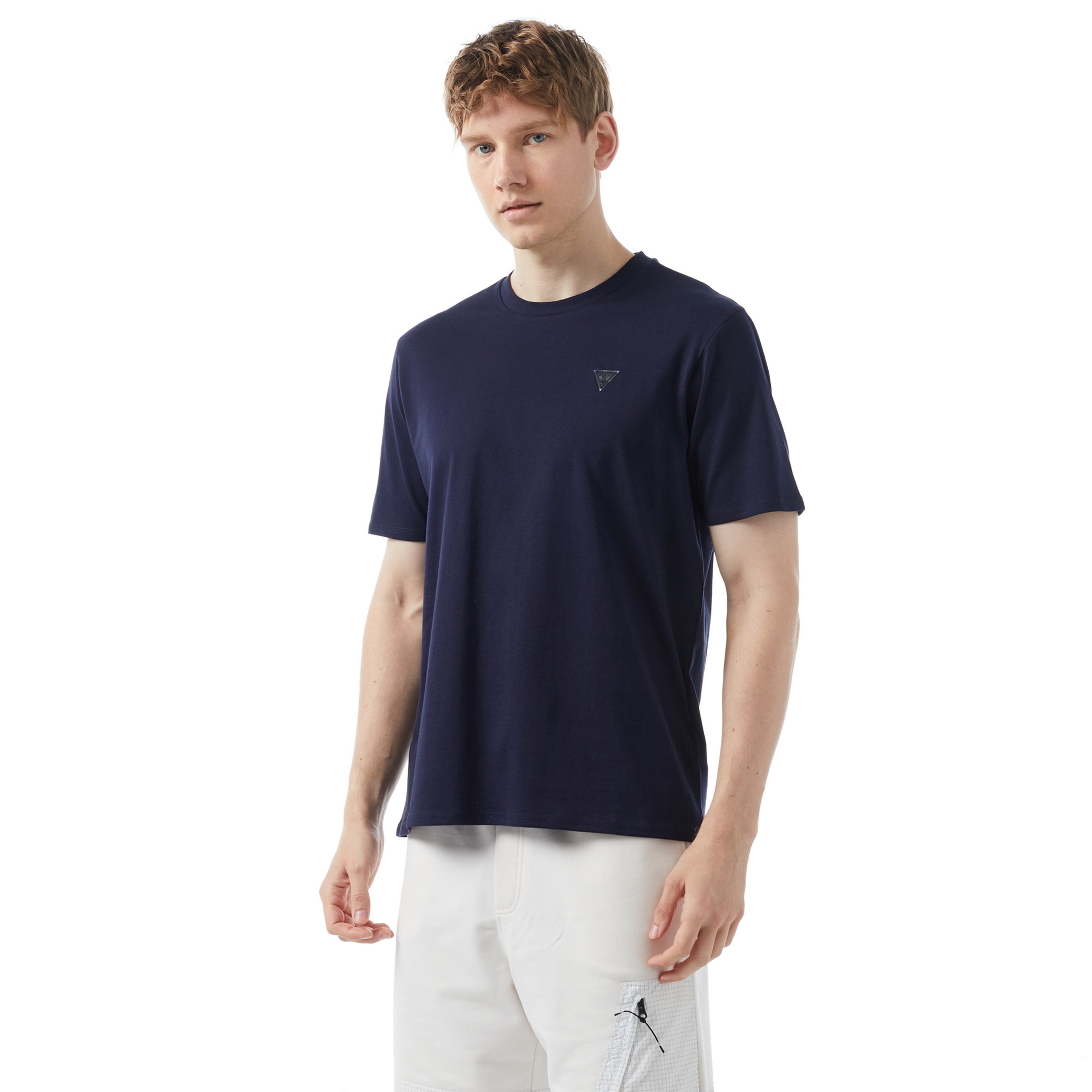 Guess Basic Erkek Lacivert T-Shirt