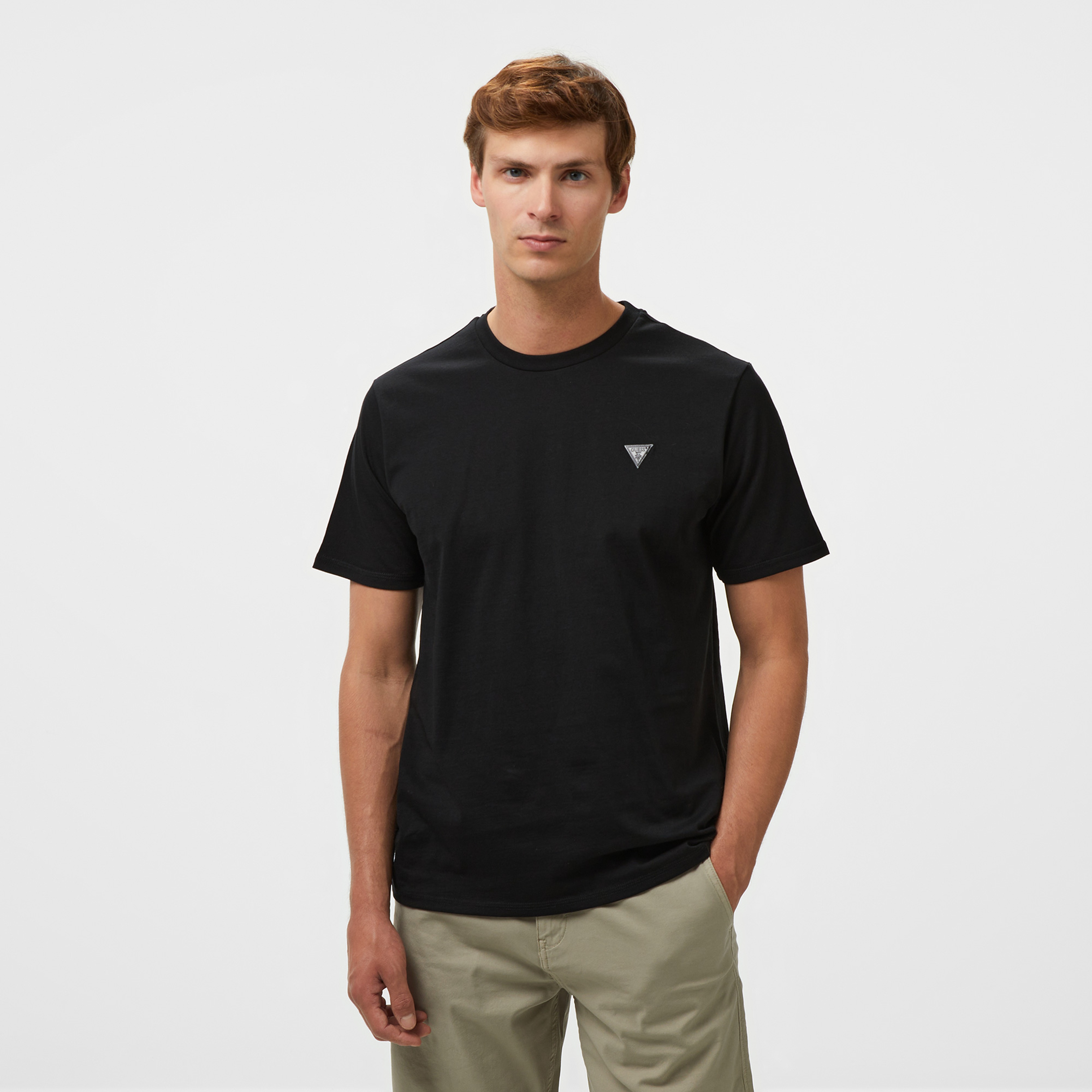 Guess Ss Cn Basic Tee Erkek Siyah T-Shirt