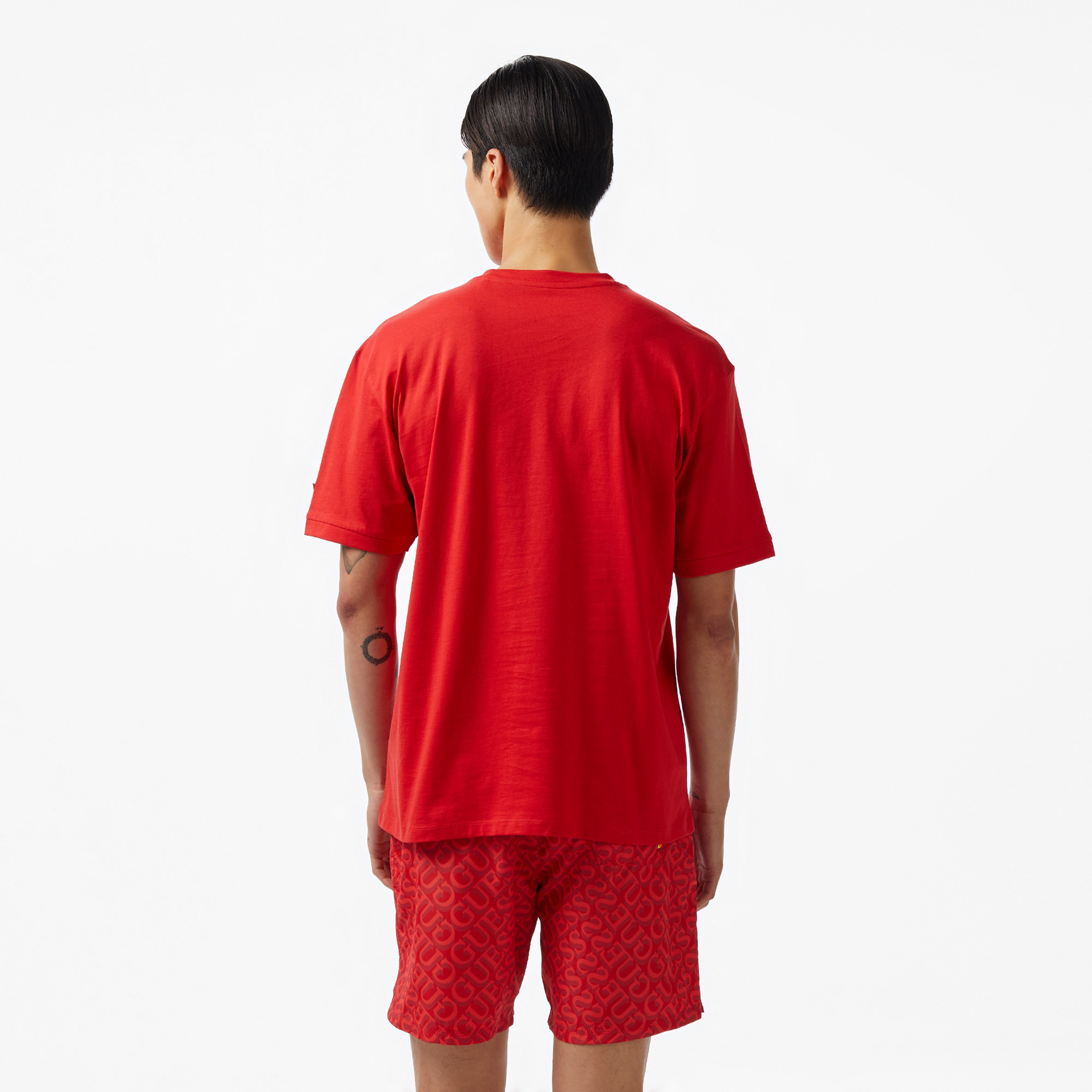Guess Cn Logo Mid Organiceam 180 Erkek Kırmızı T-Shirt