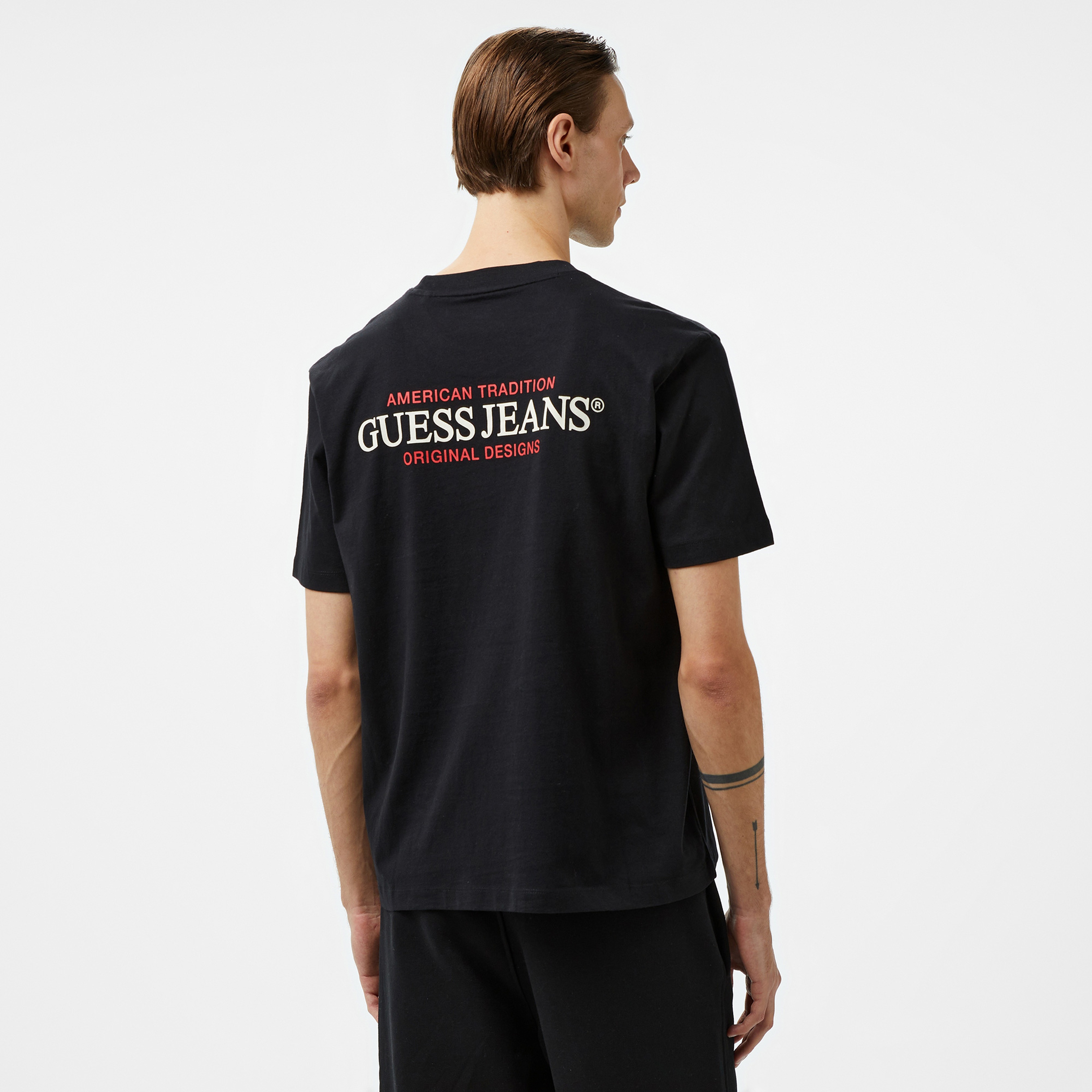 Guess American Mid Organic Heavy Jersey 205 Erkek Siyah T-Shirt