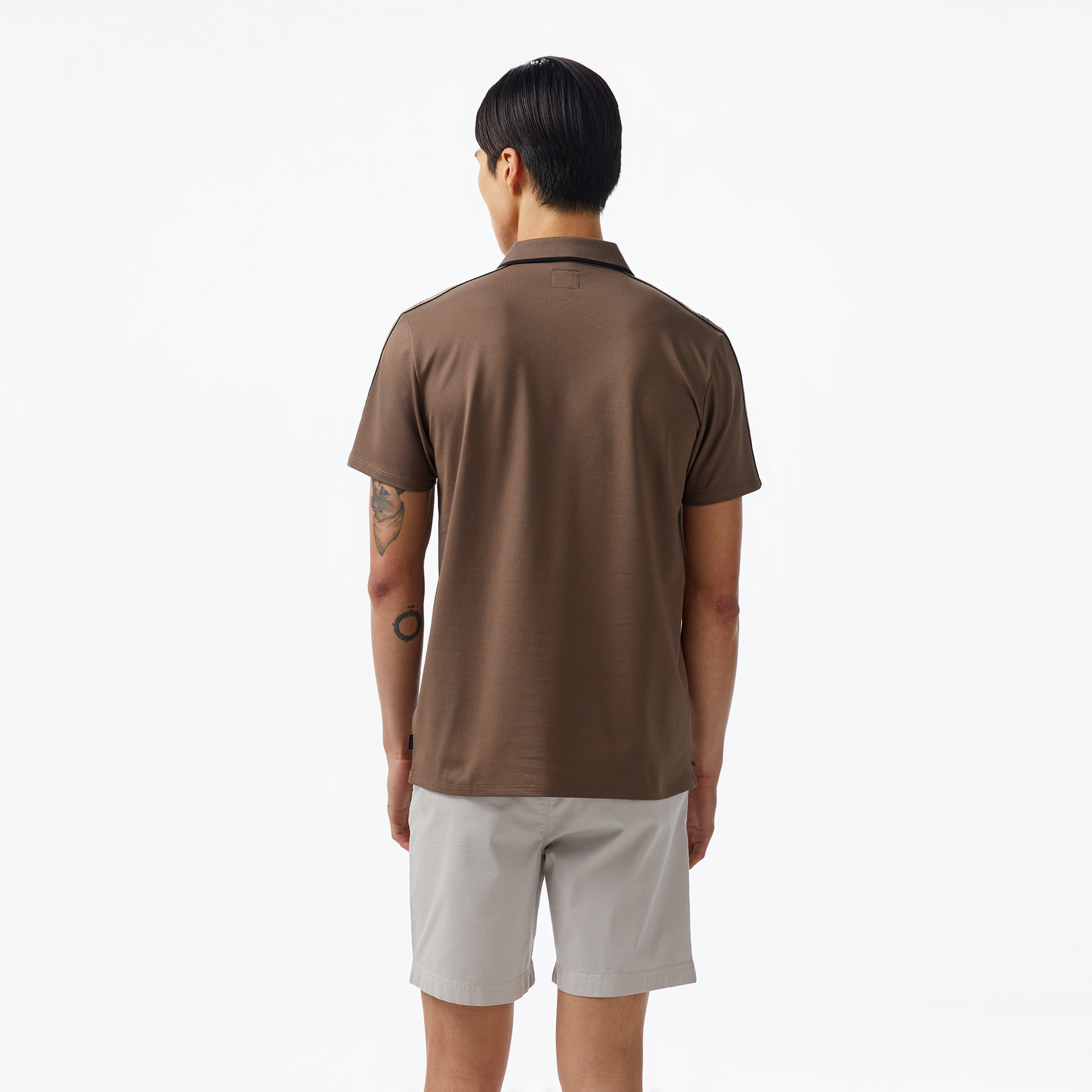 Guess Quattro Paul Pique 200 Erkek Kahverengi Polo