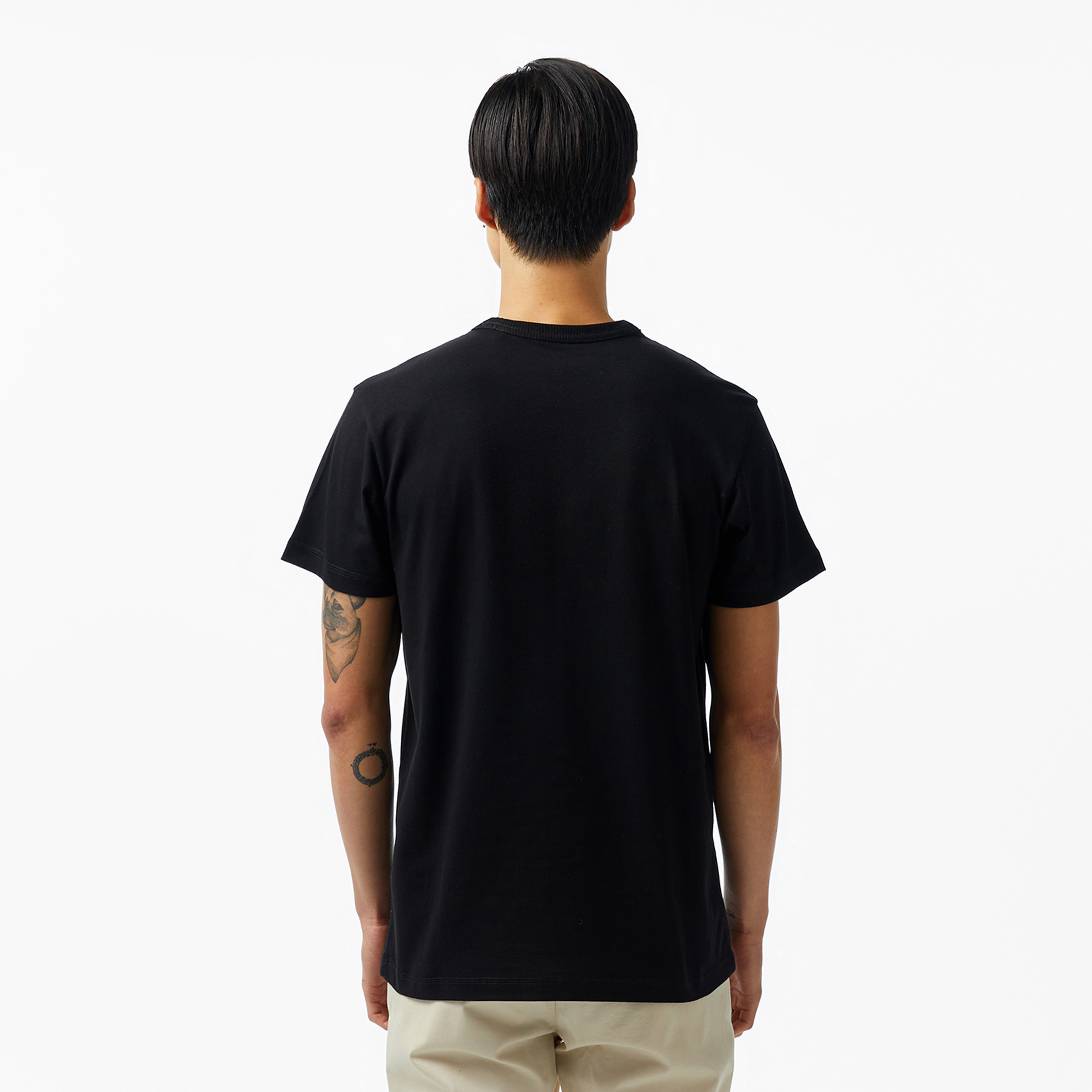 Guess Triangle Mid Organic Heavy 205 Erkek Siyah T-Shirt