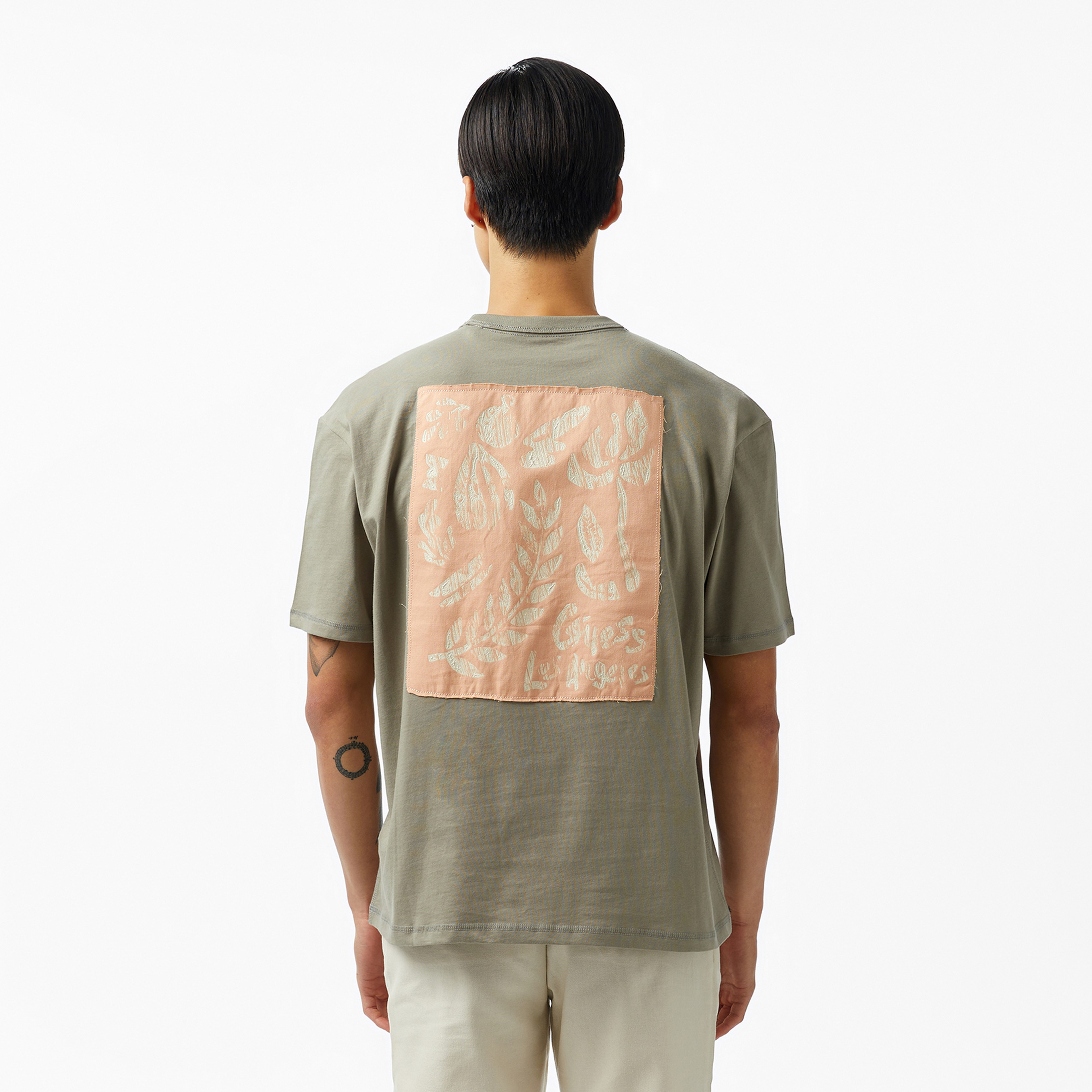 Guess Cn Patch At Back Mid Organic Heavy 205 Erkek Yeşil T-Shirt