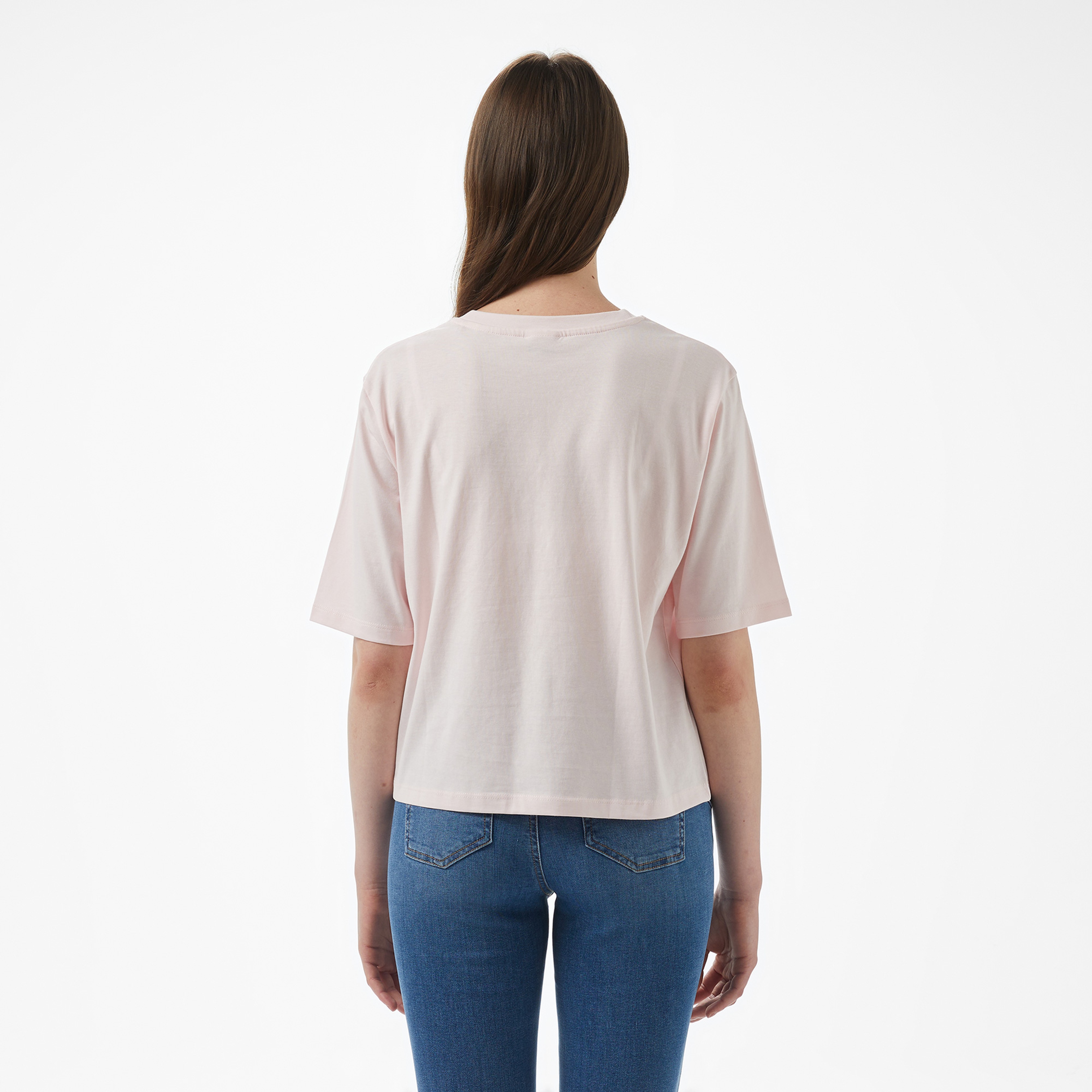 Guess Colette Boxy T Kadın Pembe T-Shirt