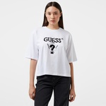 Guess Aurelie Boxy Mid Organic Stream Jersey 180 Kadın Beyaz T-Shirt