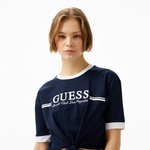 Guess Knot Mid Organic Stream 180 Kadın Lacivert T-Shirt