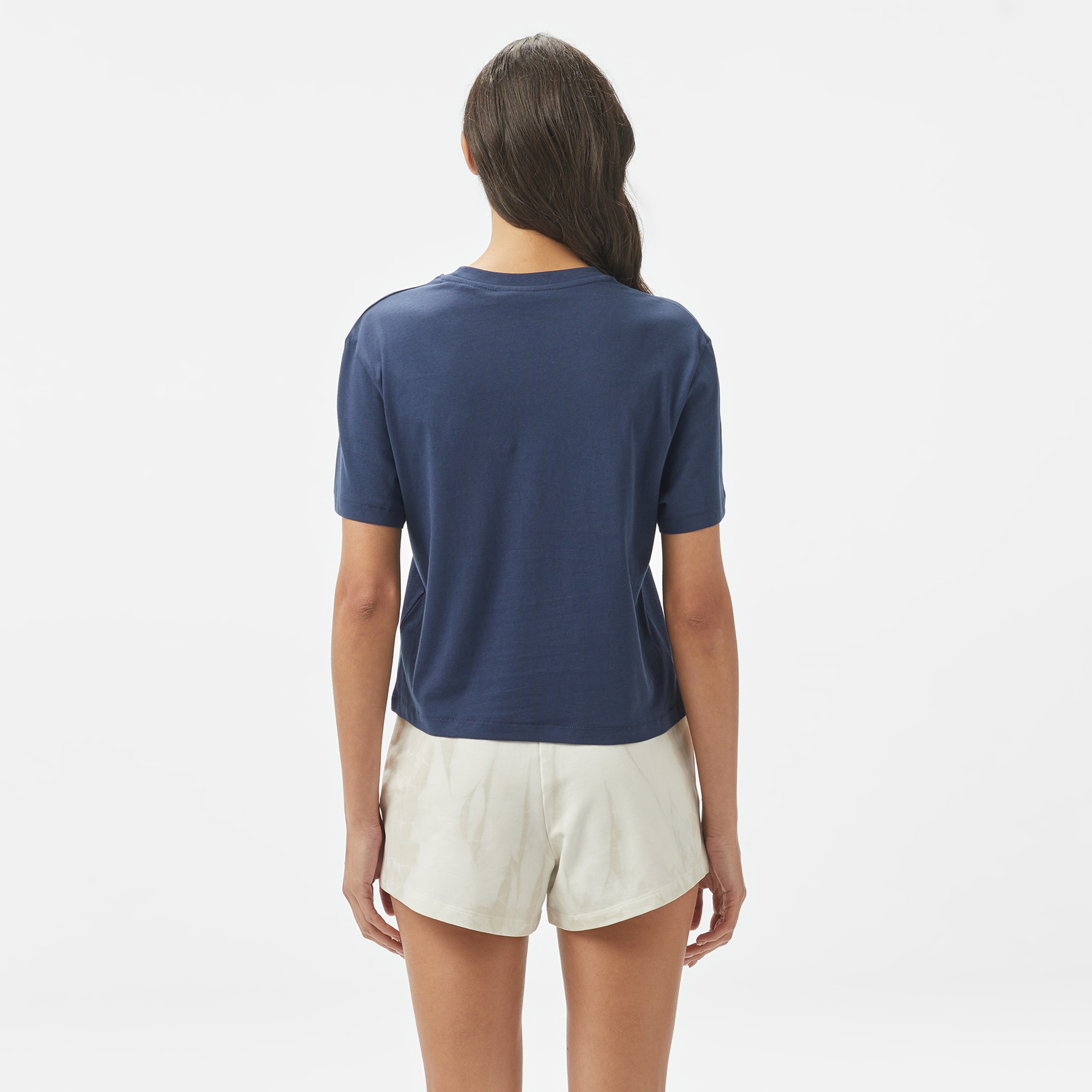 Guess Clematis Crop Kimono Kadın Mavi T-Shirt