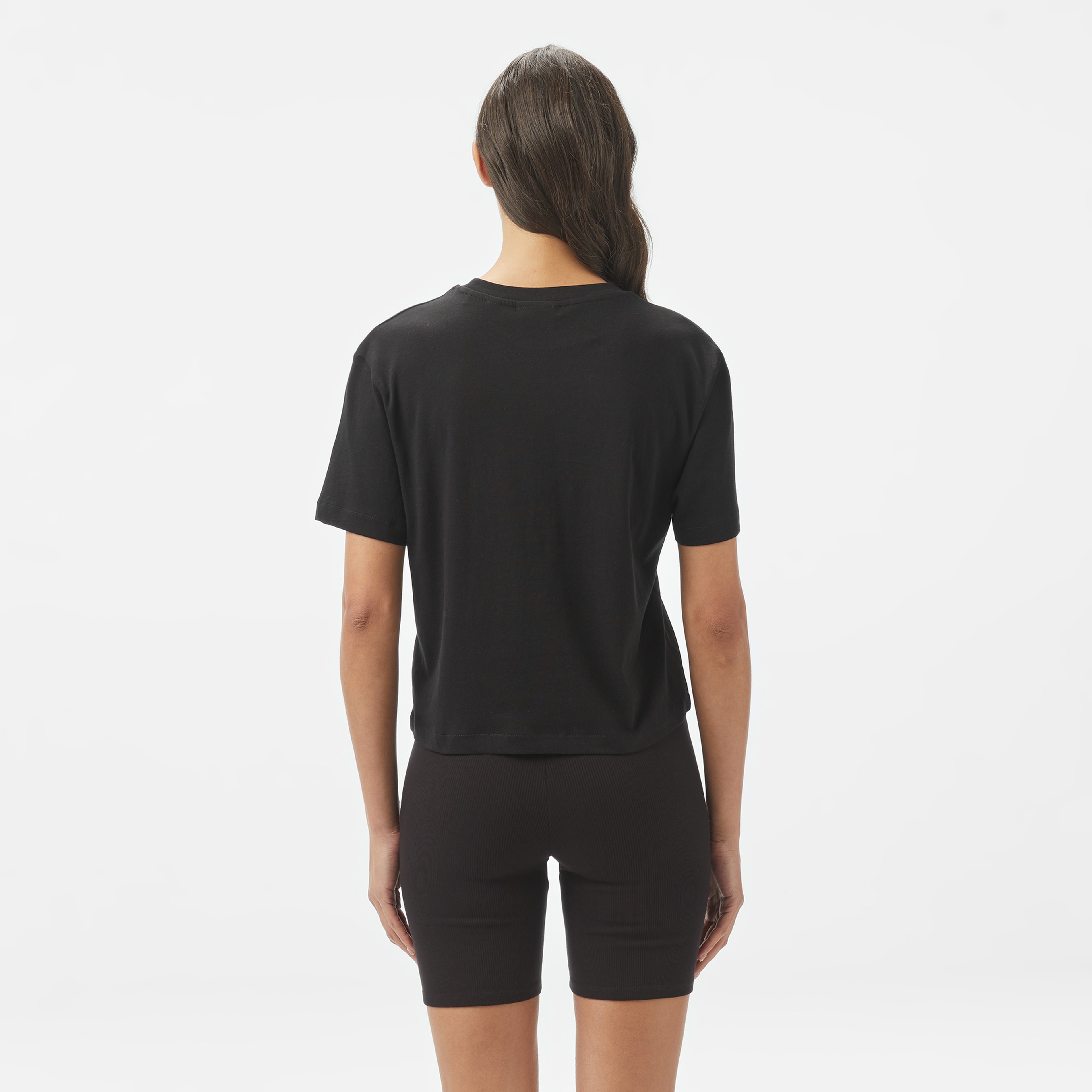 Guess Clematis Crop Kimono  Kadın Siyah T-Shirt