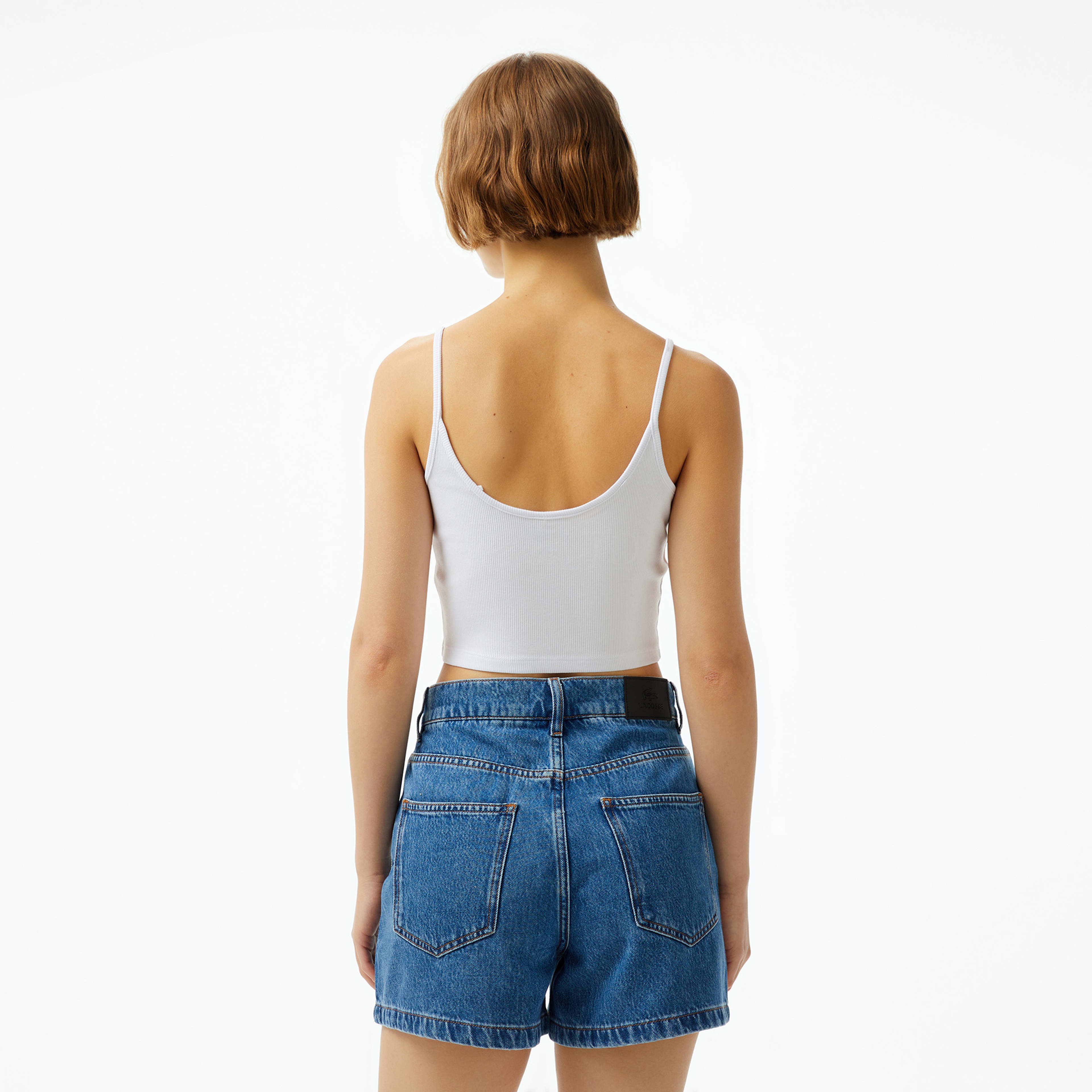 Guess Sunflower Rib Eco Smooth Girly Rib 435 Kadın Beyaz Top