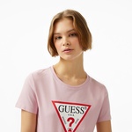 Guess Cn Original Mid Organiceam 180 Kadın Mor T-Shirt