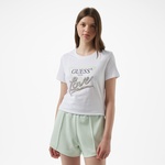 Guess Cn Ss Love Triangle  Kadın Beyaz T-Shirt
