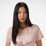 Guess Cn Ss Love Triangle  Kadın Pembe T-Shirt