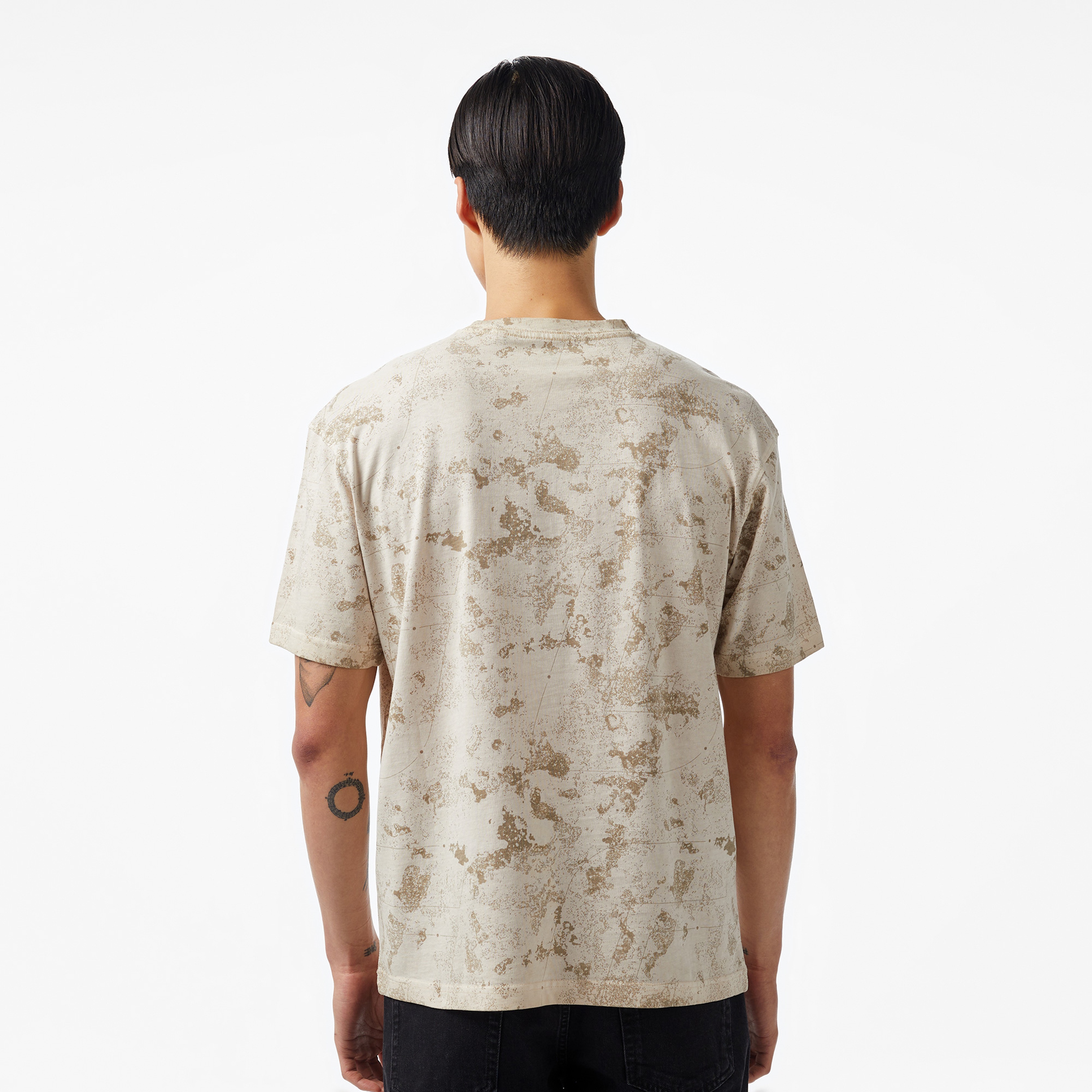 Guess Muscari Cn Mid Organiceam 180 Erkek Bej T-Shirt