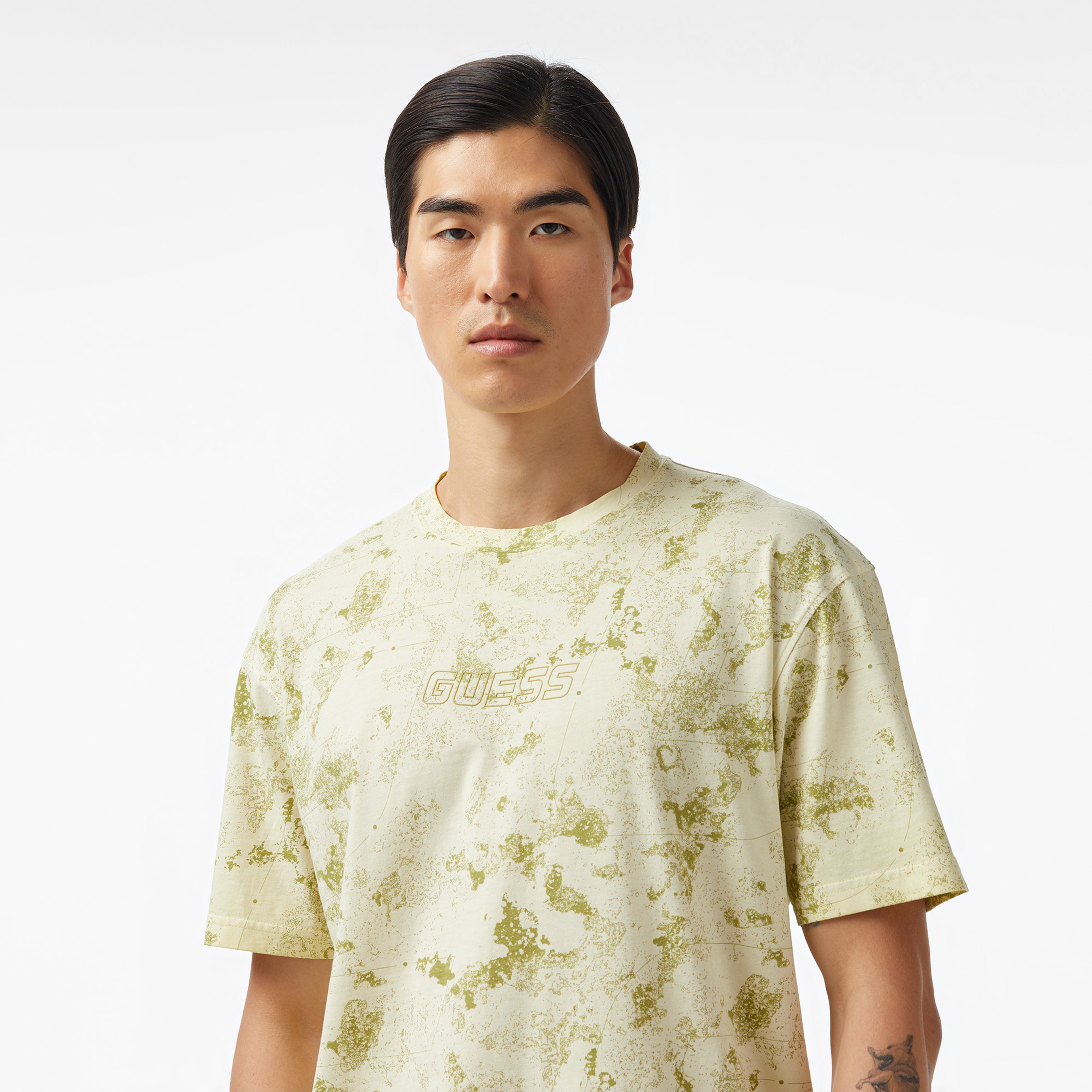 Guess Muscari Cn Mid Organiceam 180 Erkek Yeşil T-Shirt