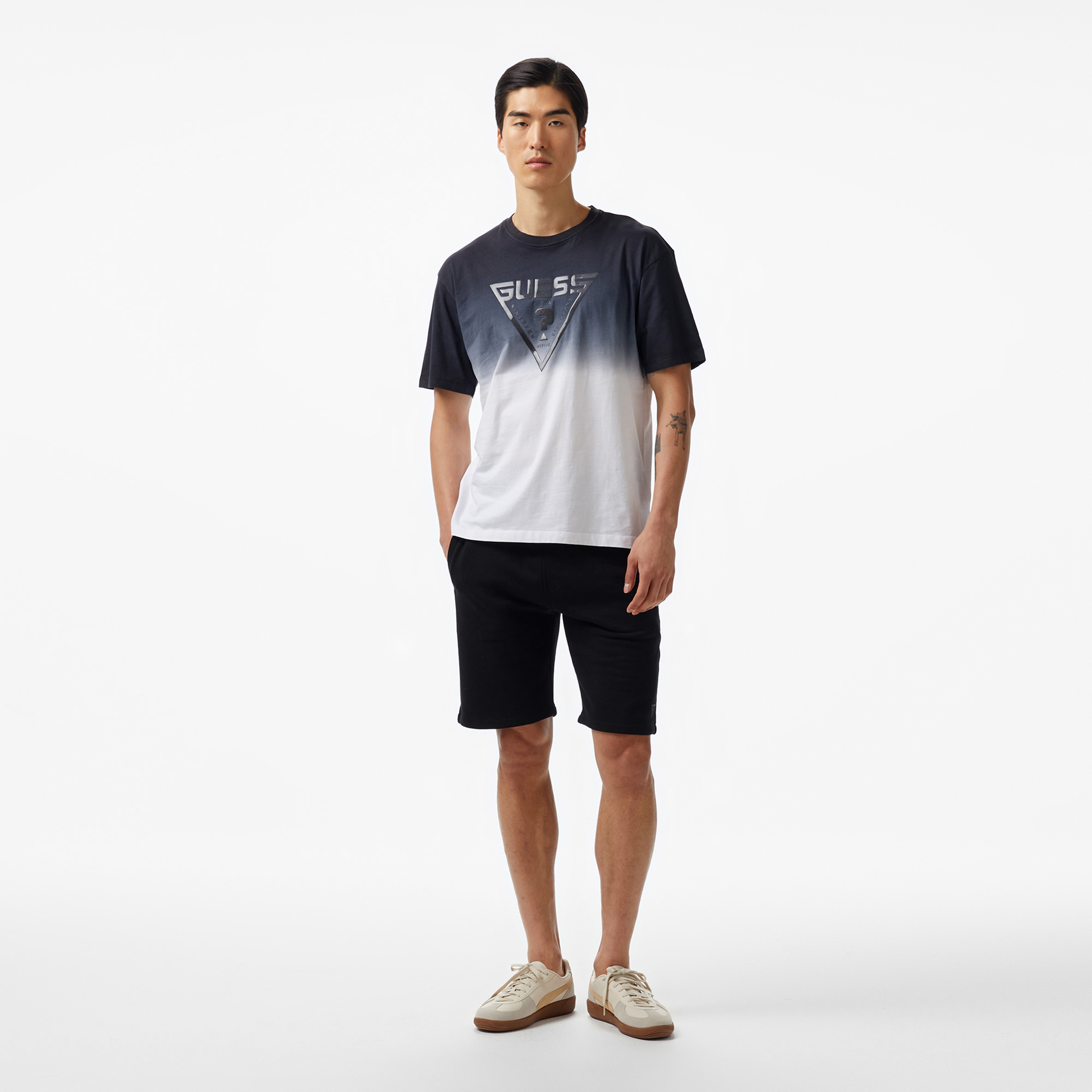Guess Slug Mid Organic Stream 180 Erkek Siyah T-Shirt