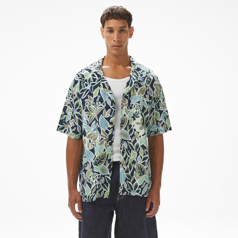 Hugo Beach Relaxed Erkek Lacivert T-Shirt