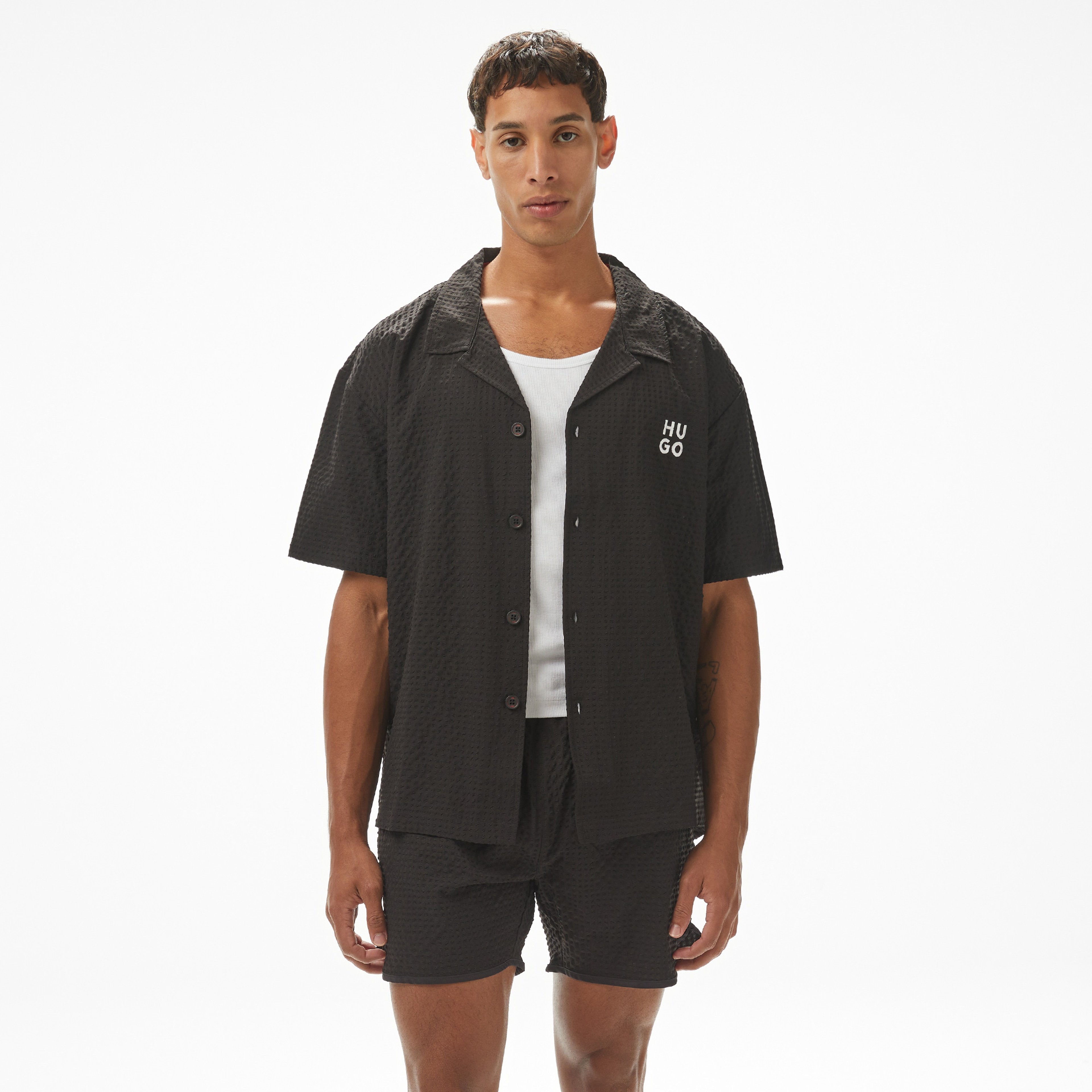 Hugo Chaffle Erkek Siyah T-Shirt