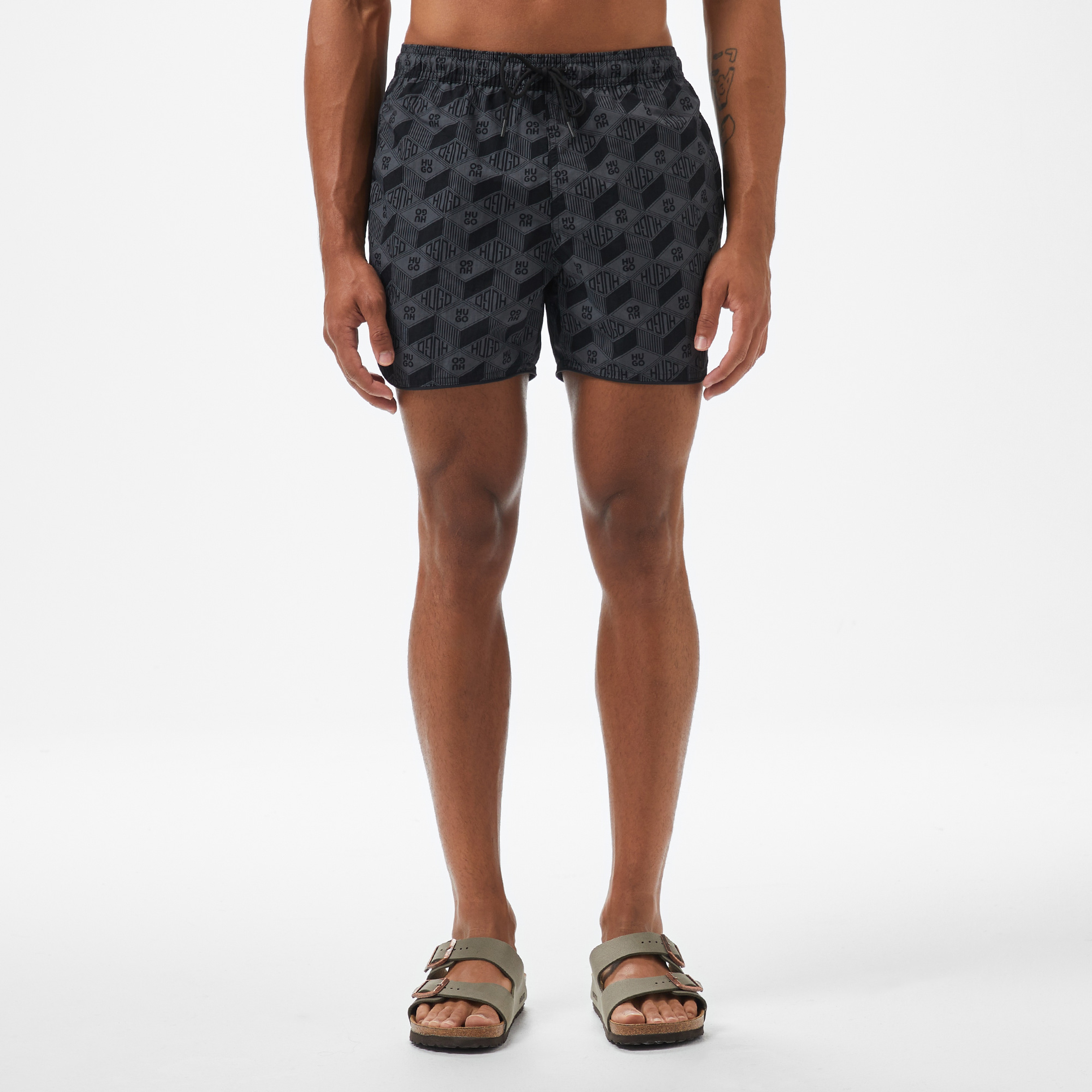 Hugo Rik Erkek Gri Mayo Şort