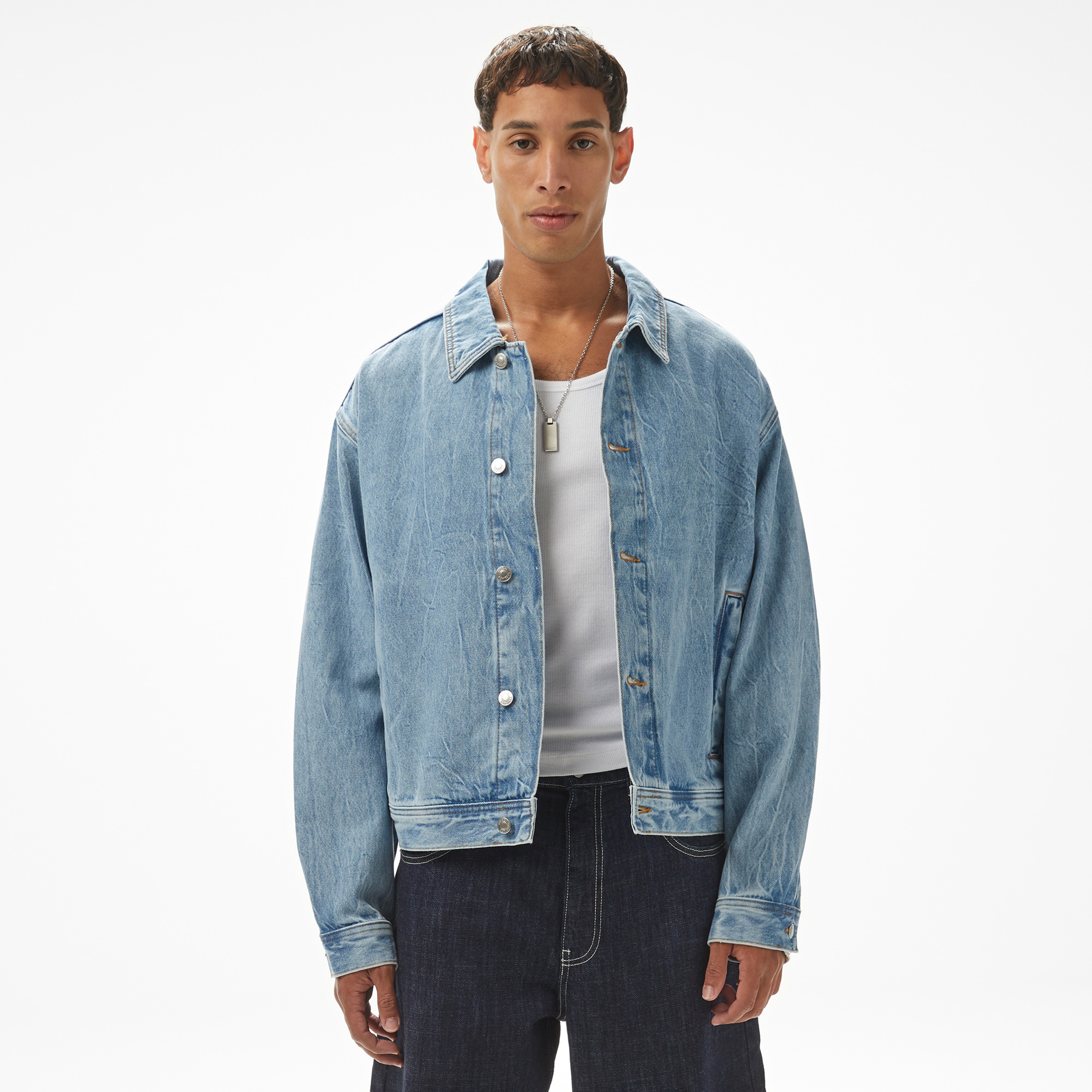 Hugo Erkek Mavi Denim Ceket